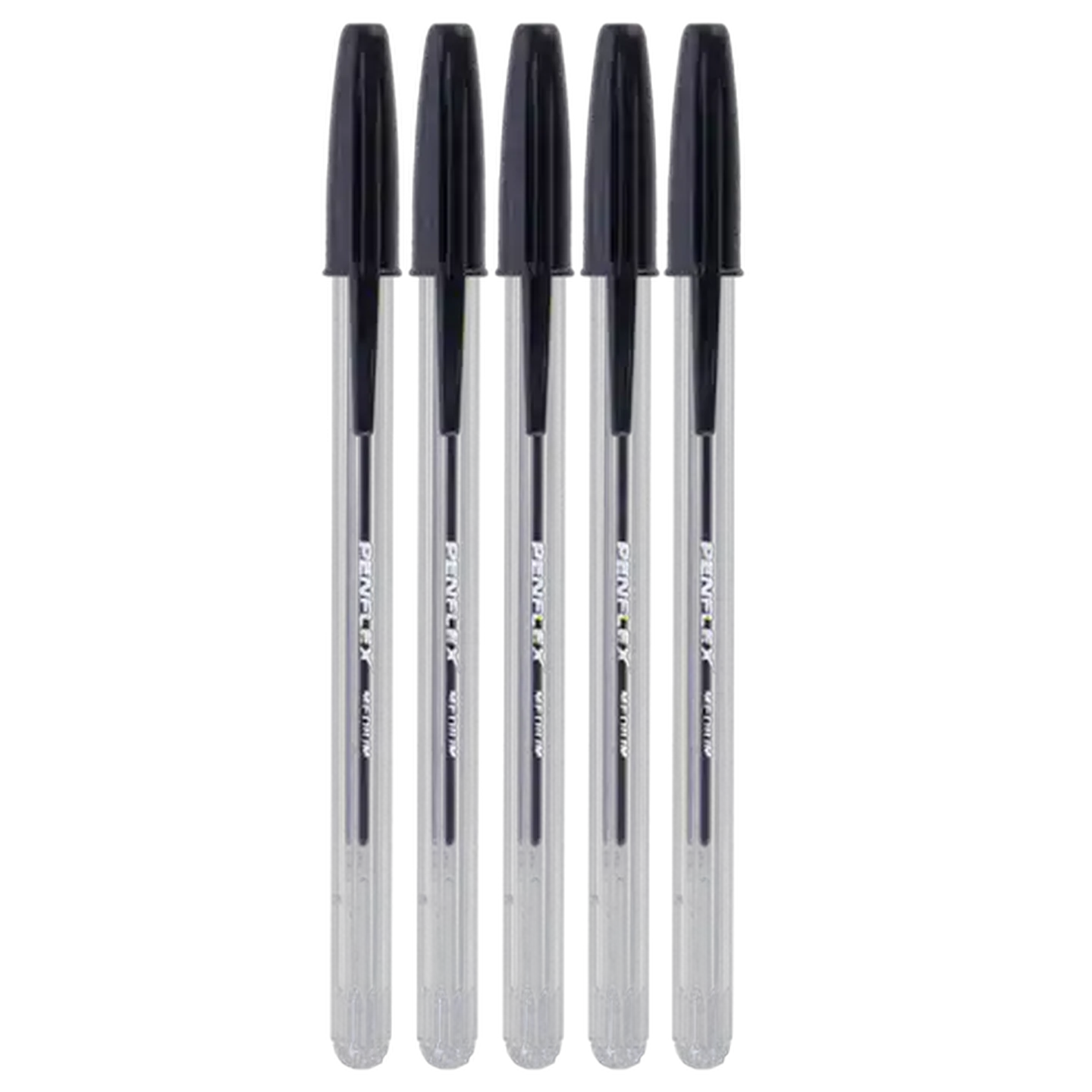 Image of Penflex Black Ballpoint Pen 5-Pack