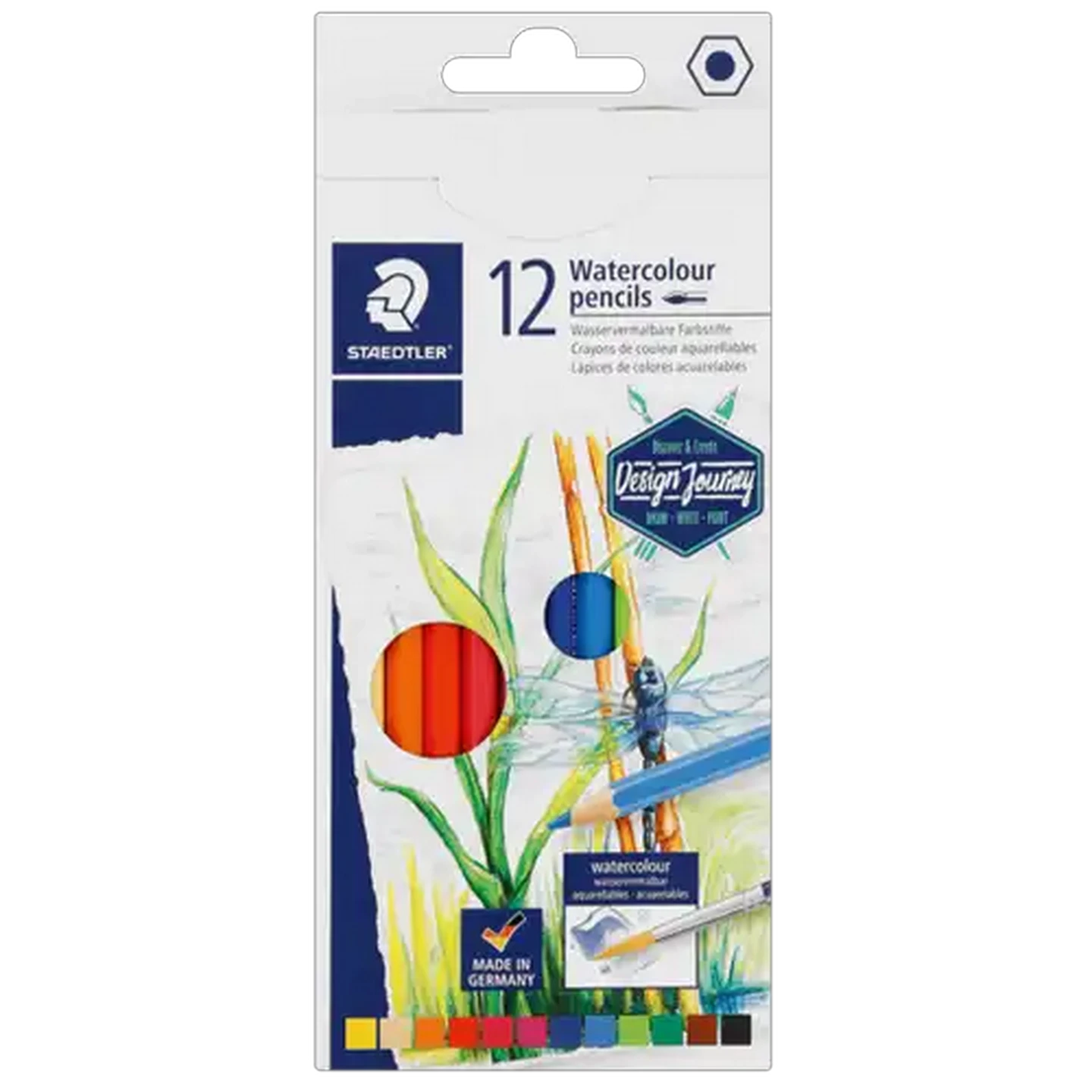 Image of Staedtler Noris Aquarell Watercolour Pencil Crayons 12-Pack