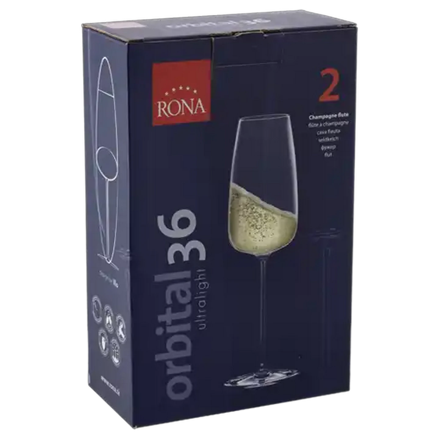 Image of Orbital Rona Flute Glasses 360ml 2-Pack