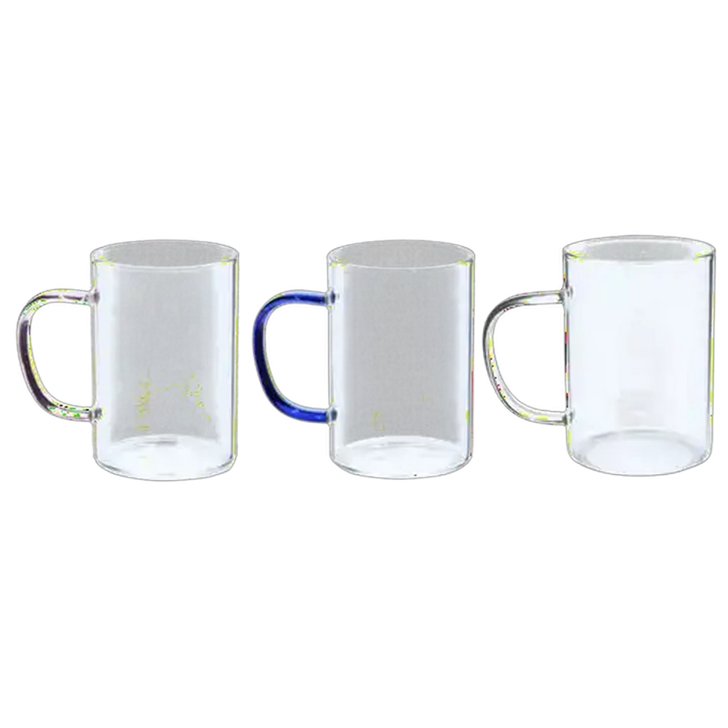 Image of Colour Handle Glass Mug 300ml (Colour May Vary)