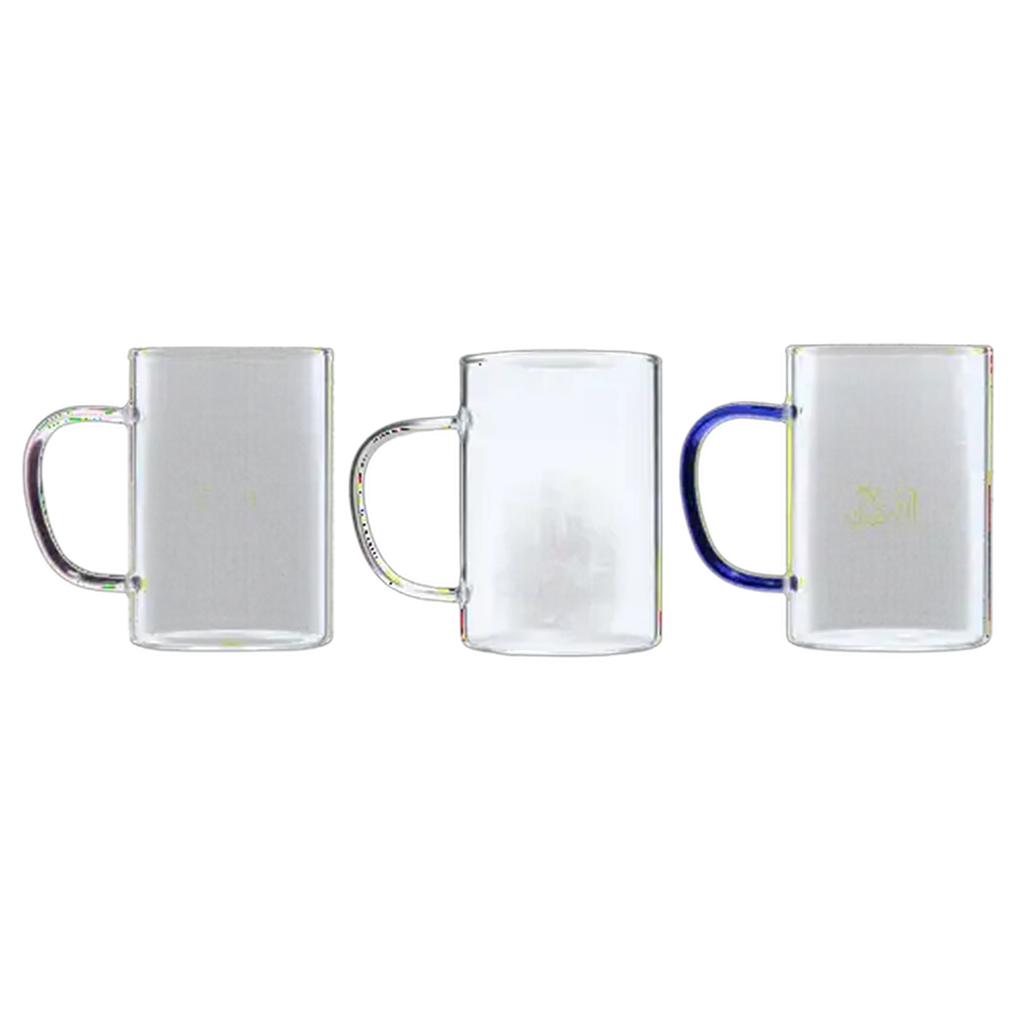 Image of Colour Handle Glass Mug 300ml (Colour May Vary)