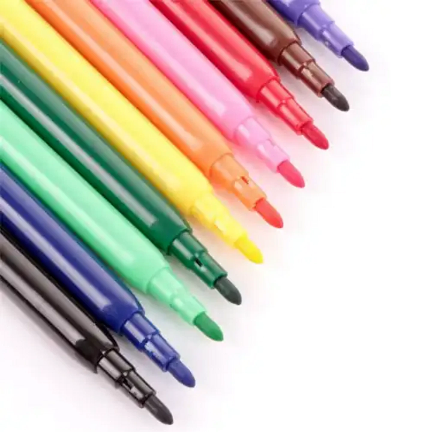 Image of Multicoloured Fibre Pen Set 10-Pack