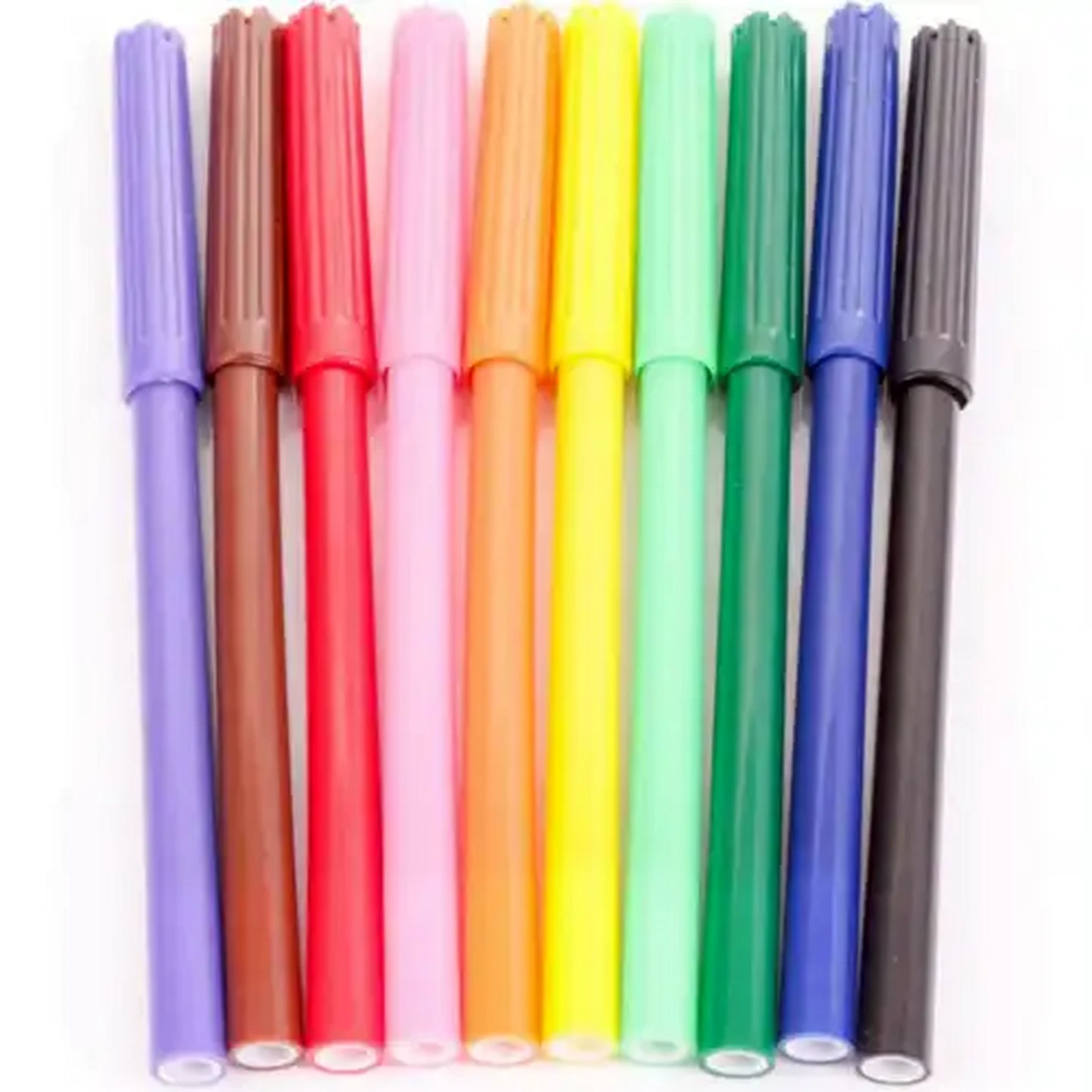 Image of Multicoloured Fibre Pen Set 10-Pack