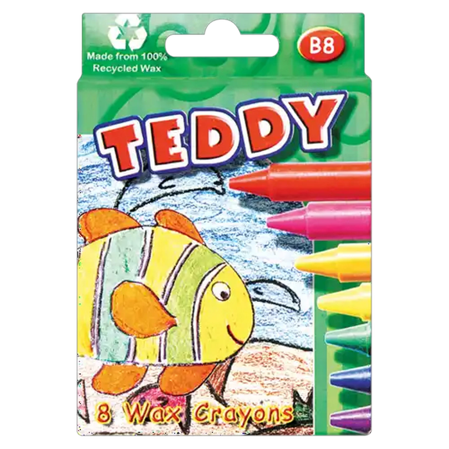 Image of Teddy Wax Crayons 8-Pack