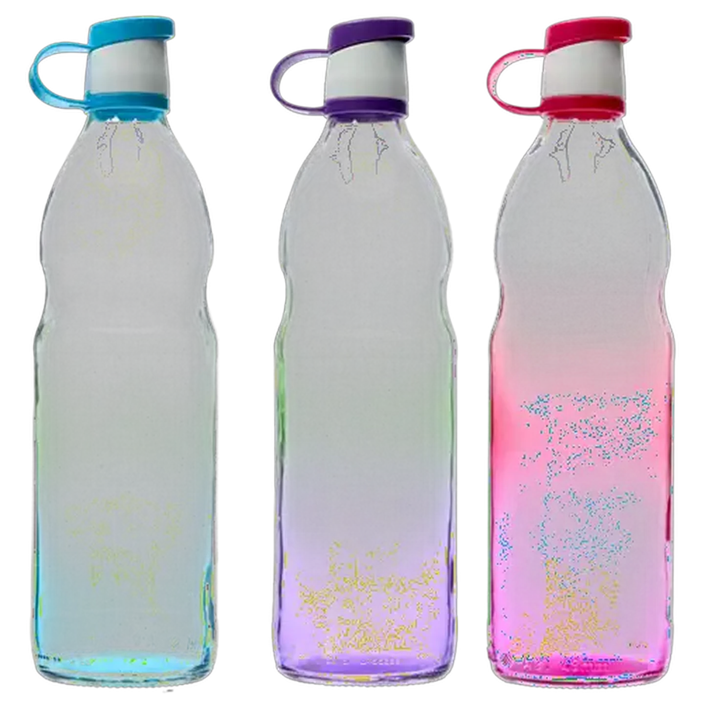 Image of Ombre Glass Bottle 1L (Colour May Vary)