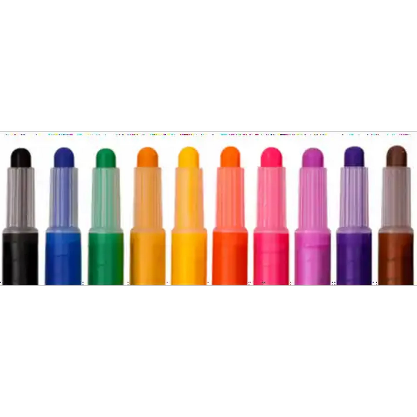 Image of School Multicoloured Retractable Wax Crayon 10-Pack