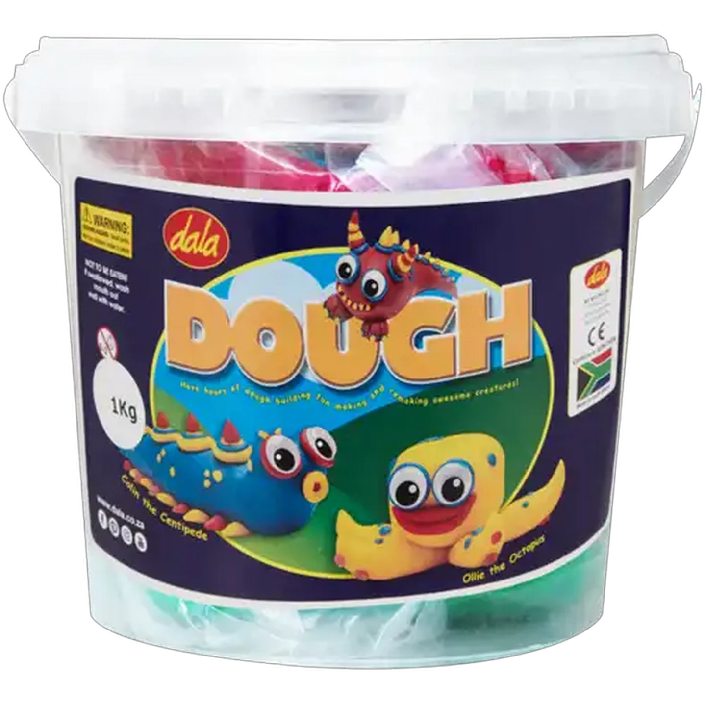 Image of Teddy Colour Dough Bucket 1kg (Design May Vary)