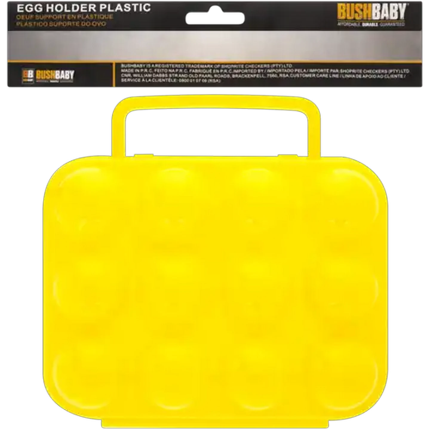 Image of Bush Baby Yellow Plastic Egg Holder 20 x 20 x 7cm