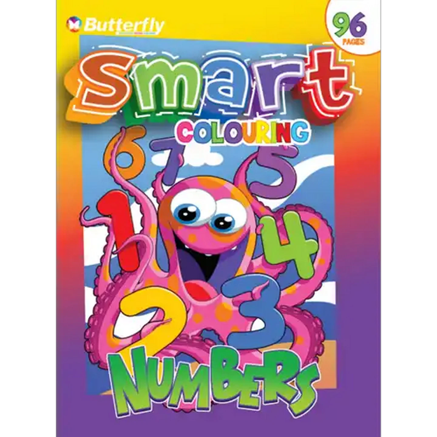 Image of Butterfly Smart Numbers Colouring Book 96 Pages
