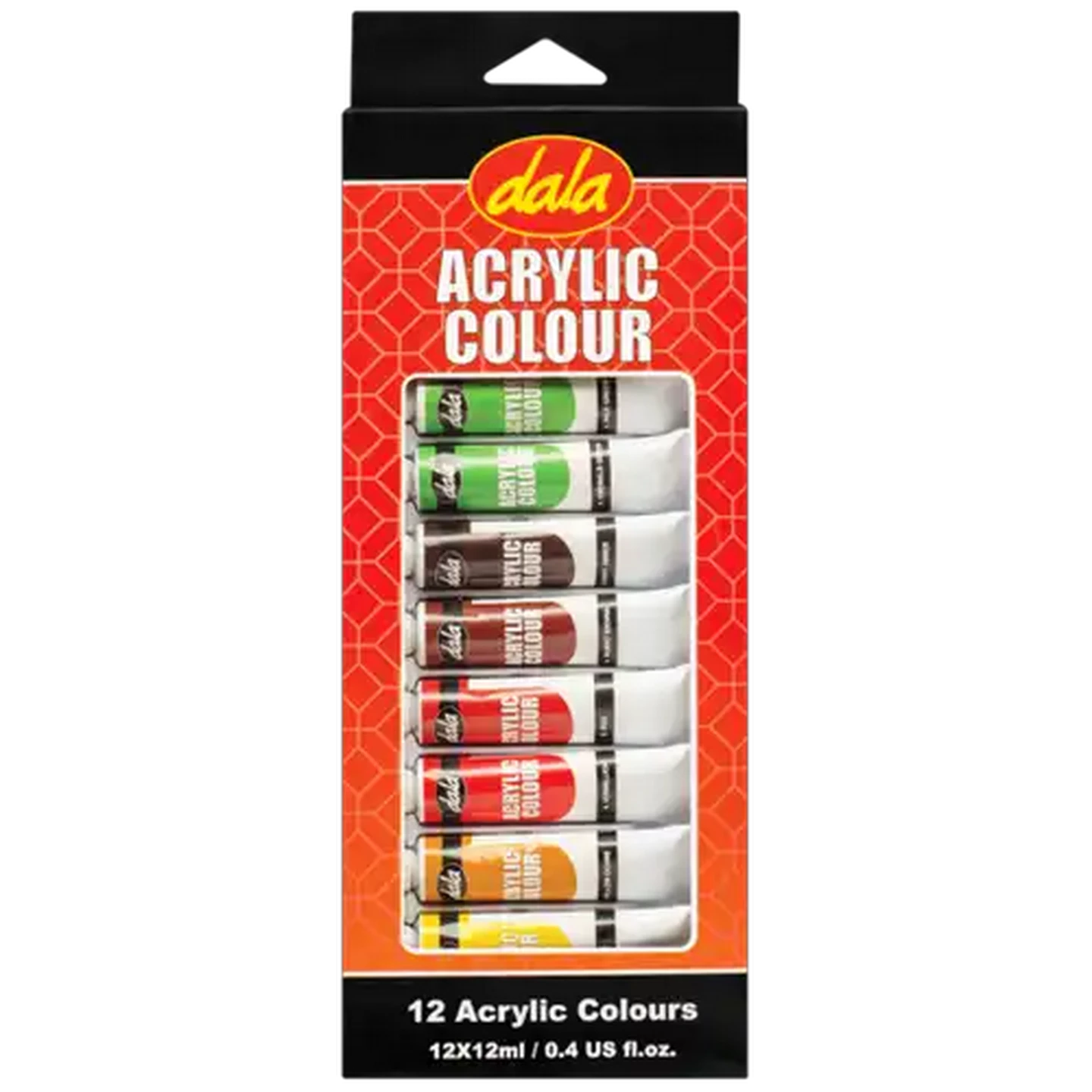 Image of Dala Acrylic Colour Paint Tubes 12-Pack
