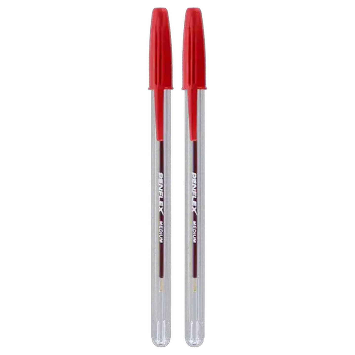 Image of Penflex Red Ballpoint Pen 2-Pack 1mm