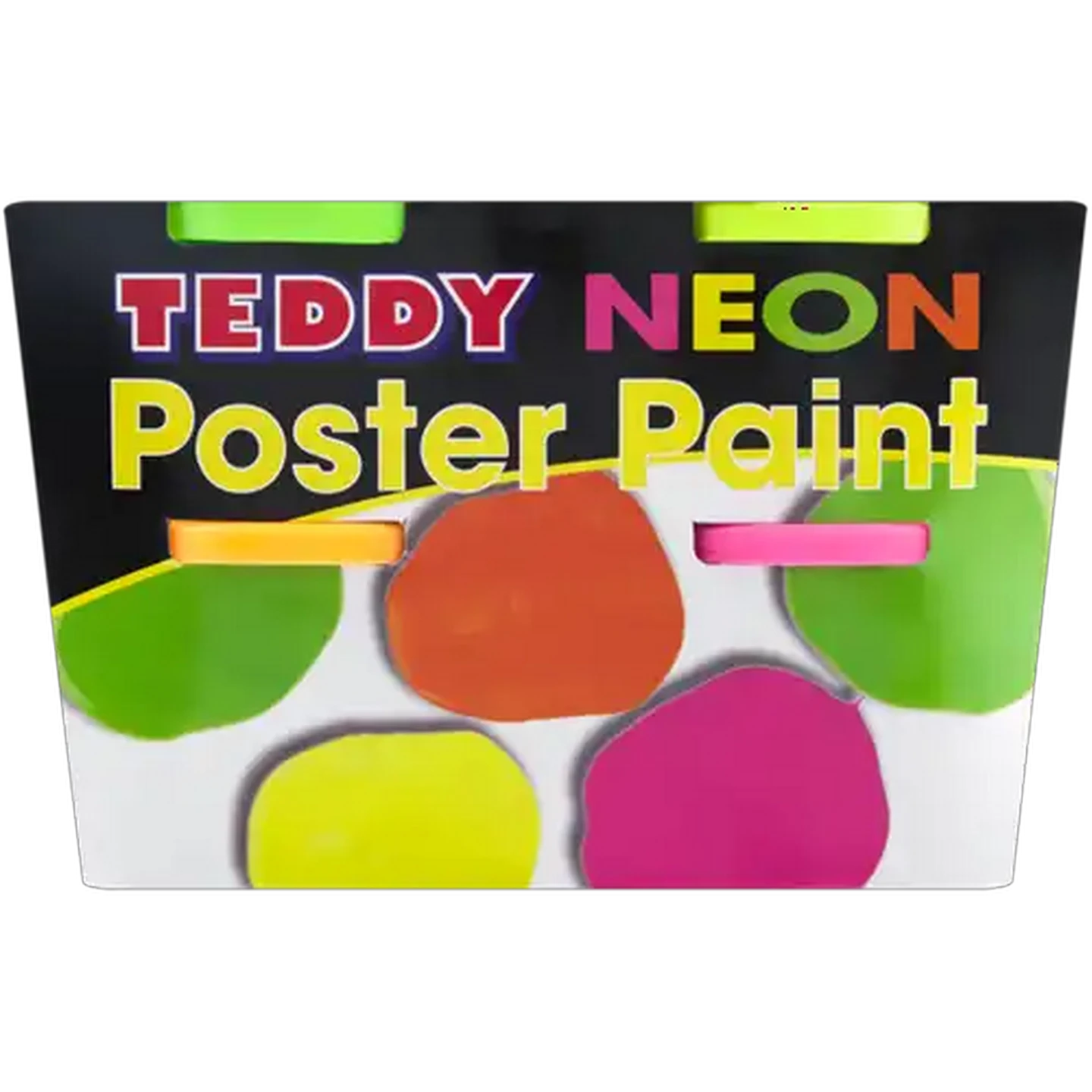 Image of Teddy Multicoloured Neon Poster Paint Tubs 4 x 100ml