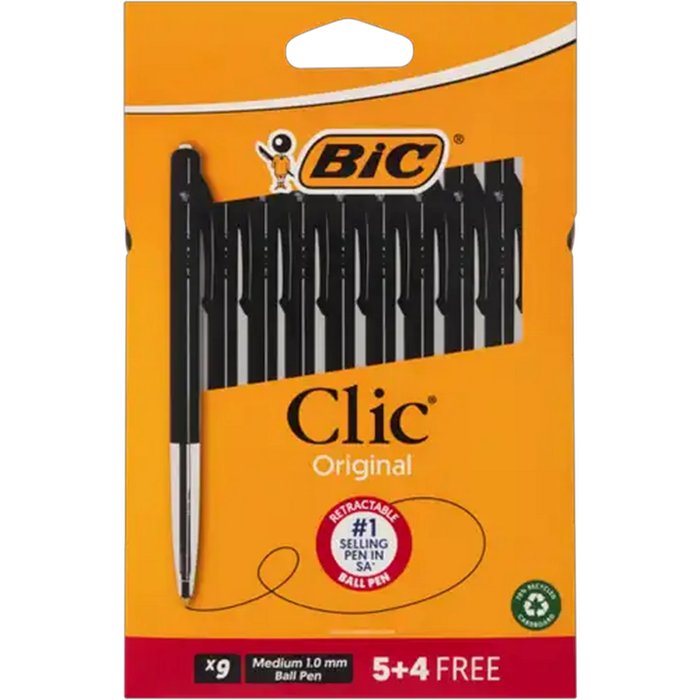 Image of BIC Clic Black Medium Ballpoint Pens 8-Pack