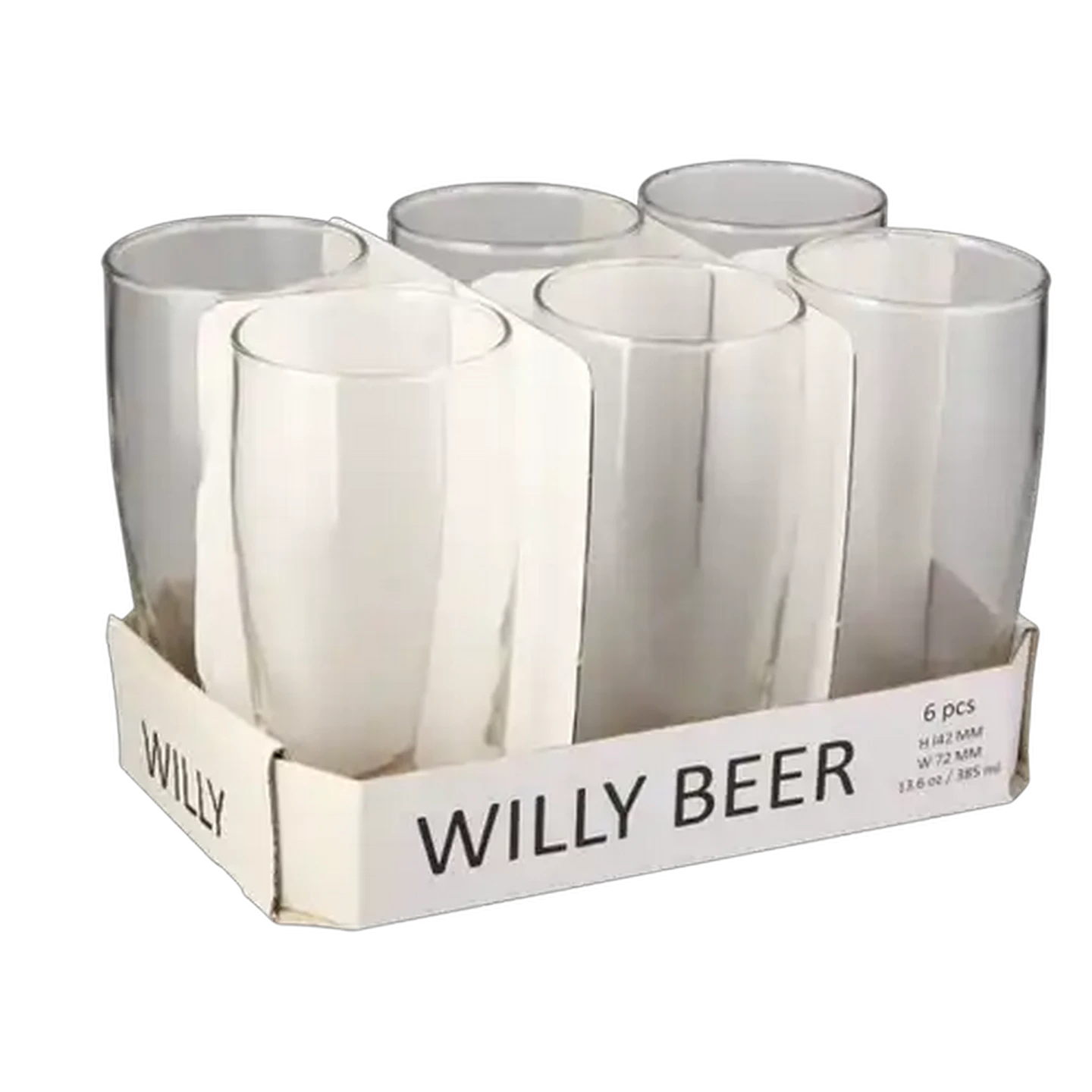 Image of Willy Beer Glass 6 Piece Set
