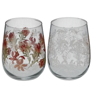 Shoprite ZA | Protea Gold & Pink Gaia Glass Single (Design May Vary)