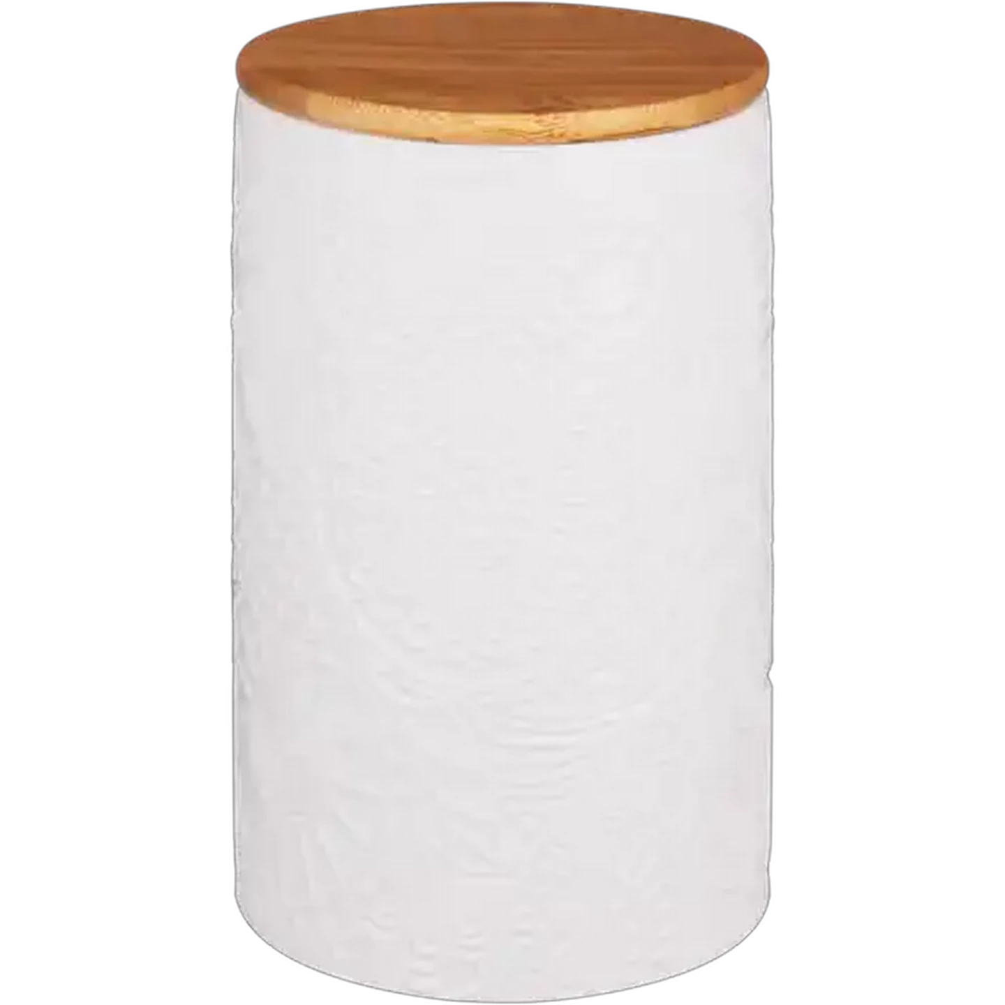 Image of Black or White Large Ceramic Canister 11 x 11 x 16cm (Colour May Vary)