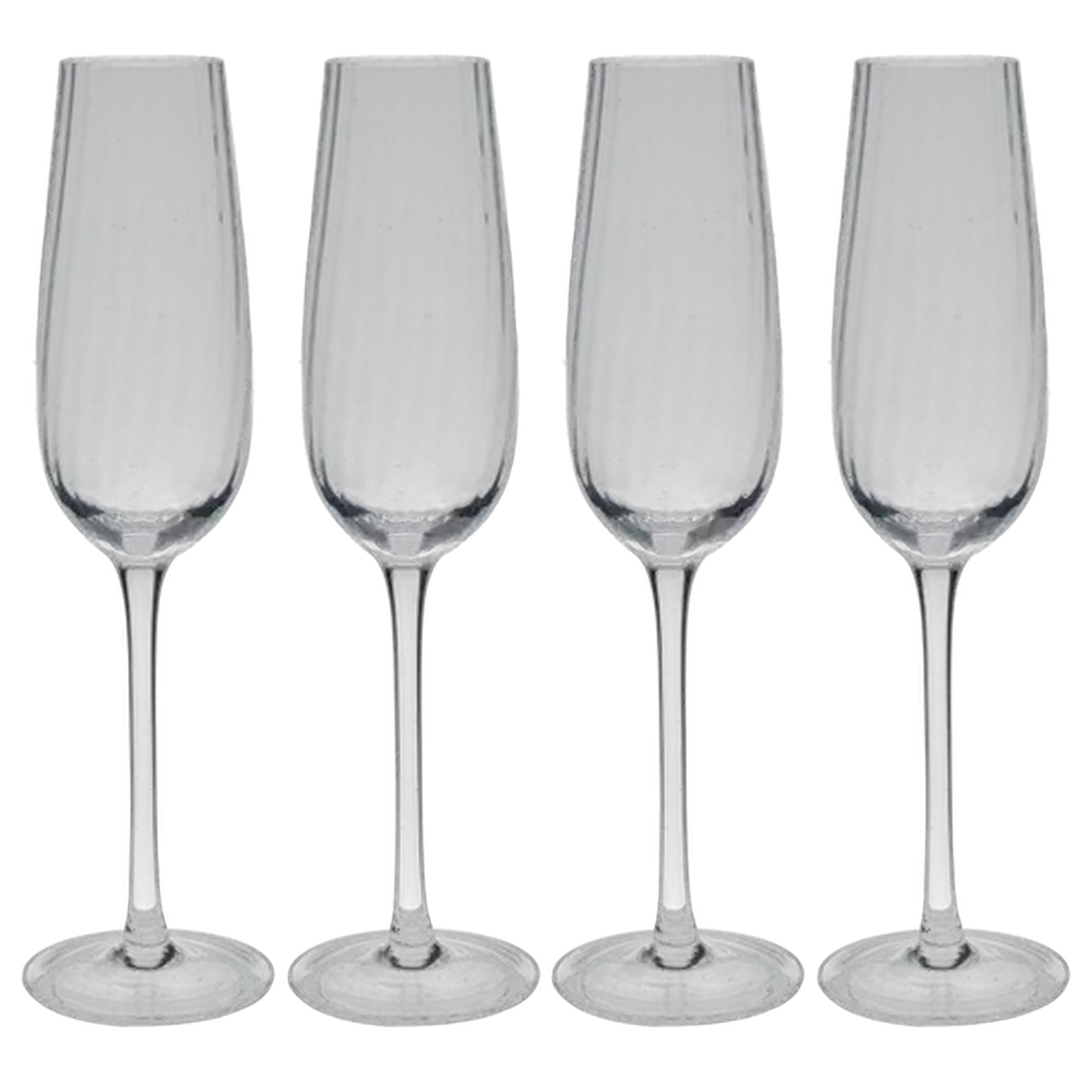Image of Optic Flute Glass 4 Piece Set