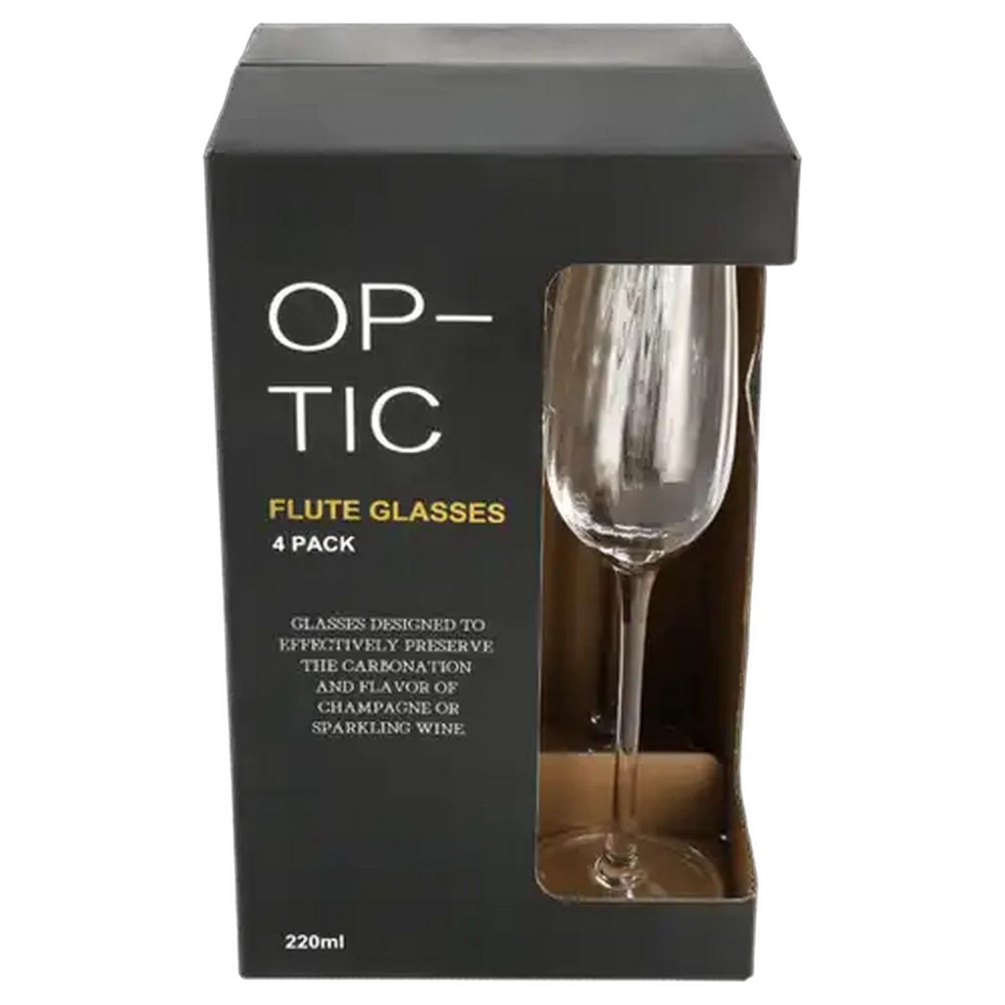 Image of Optic Flute Glass 4 Piece Set