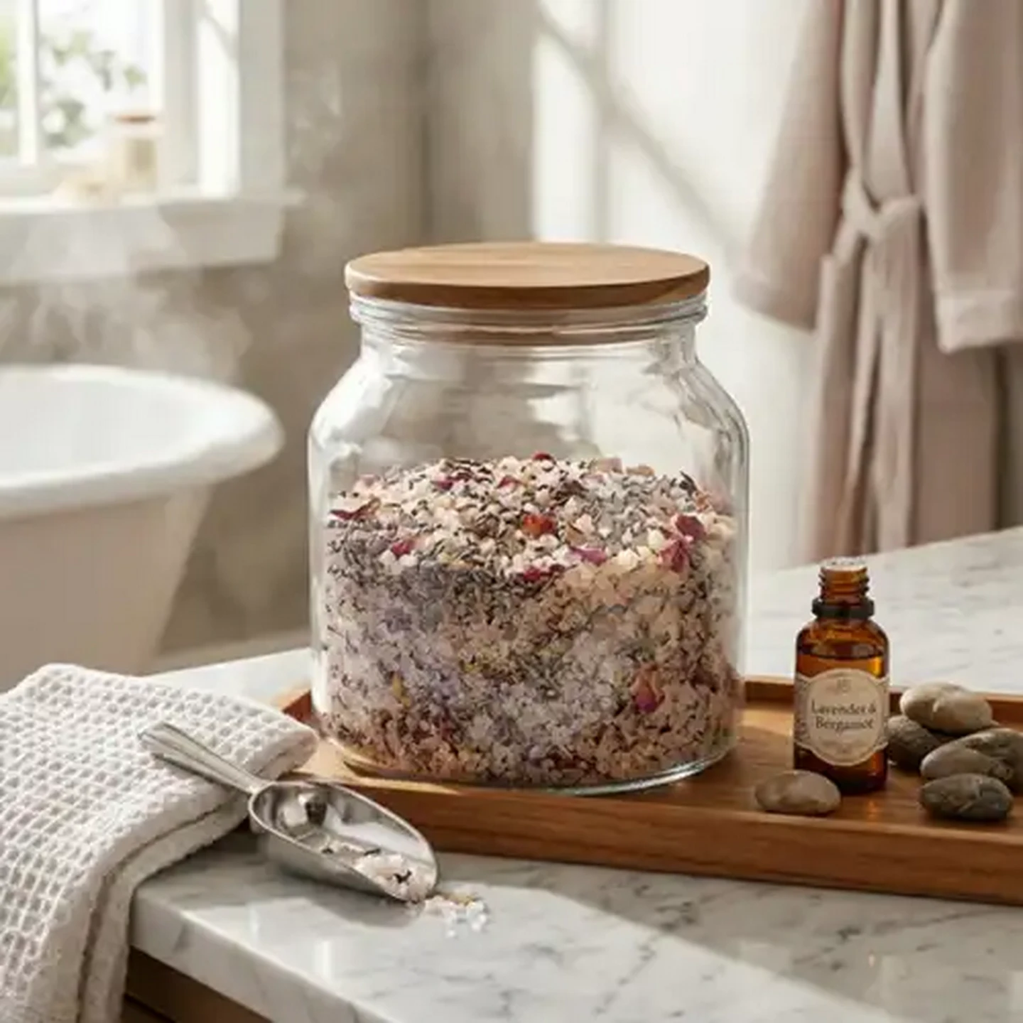 Image of Glass Canister with Acacia Lid 2.3L