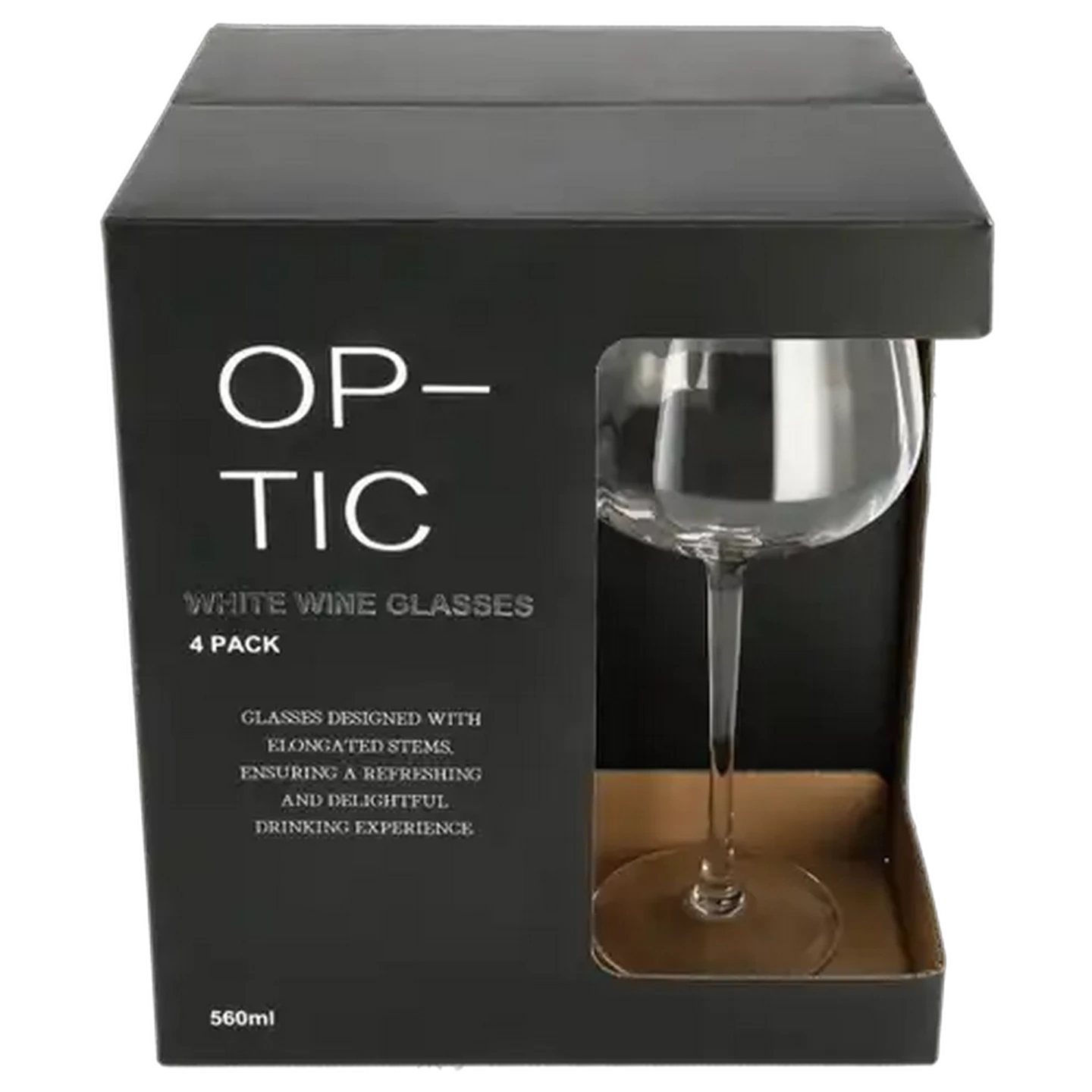 Image of Optic White Wine Glass 4 Piece Set