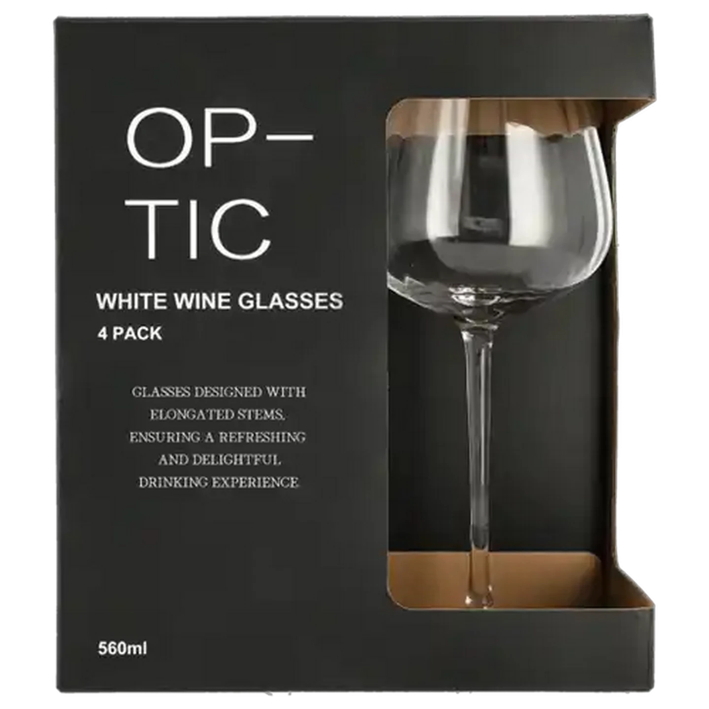 Image of Optic White Wine Glass 4 Piece Set
