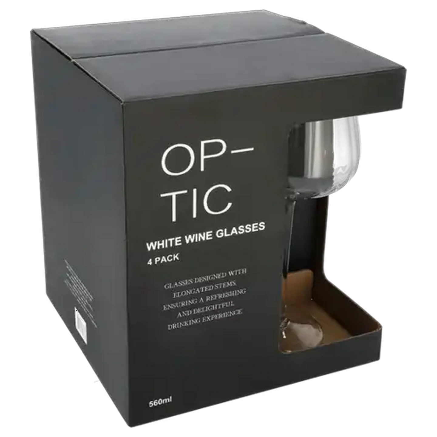 Image of Optic White Wine Glass 4 Piece Set