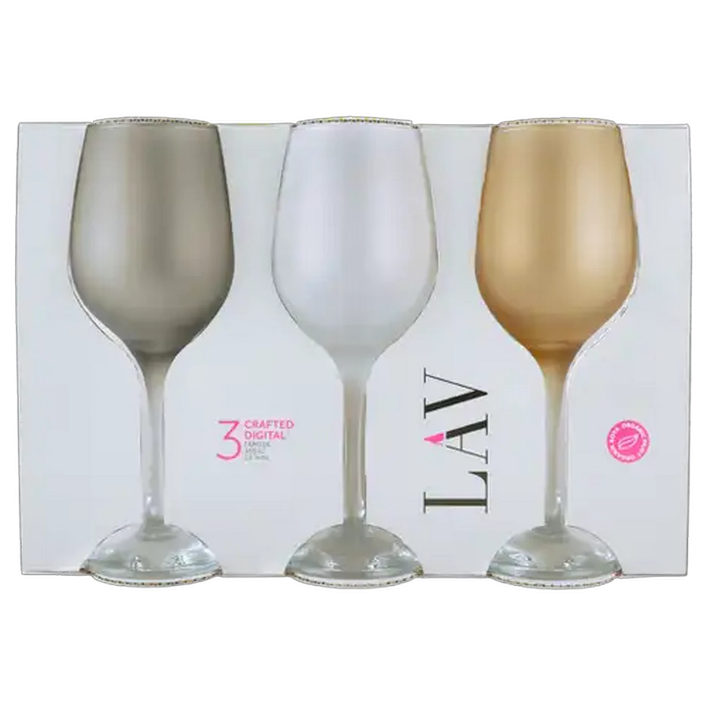 Image of LAV Midnight Wine Glass 3 Piece Set