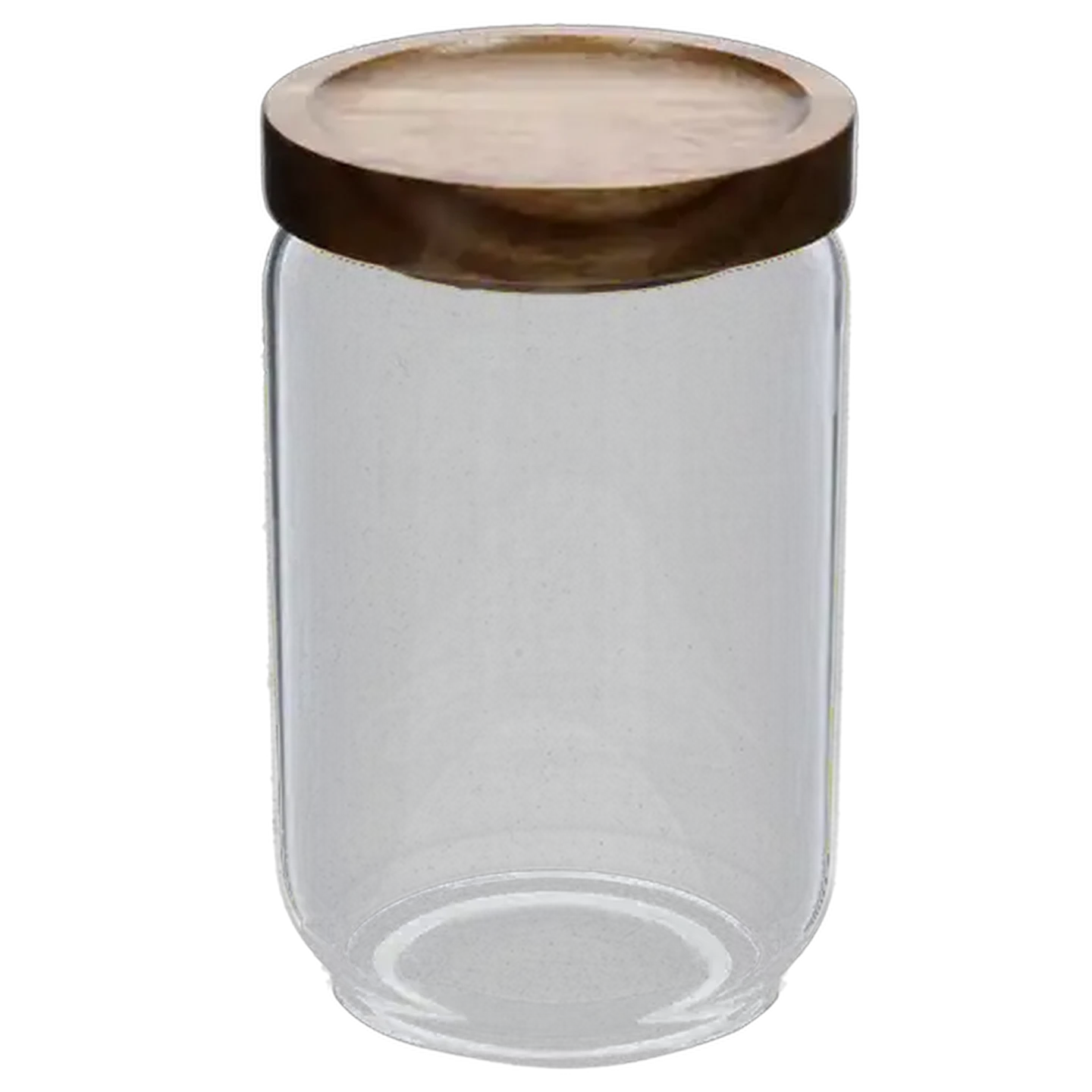 Image of Glass Canister with Acacia Lid 15cm