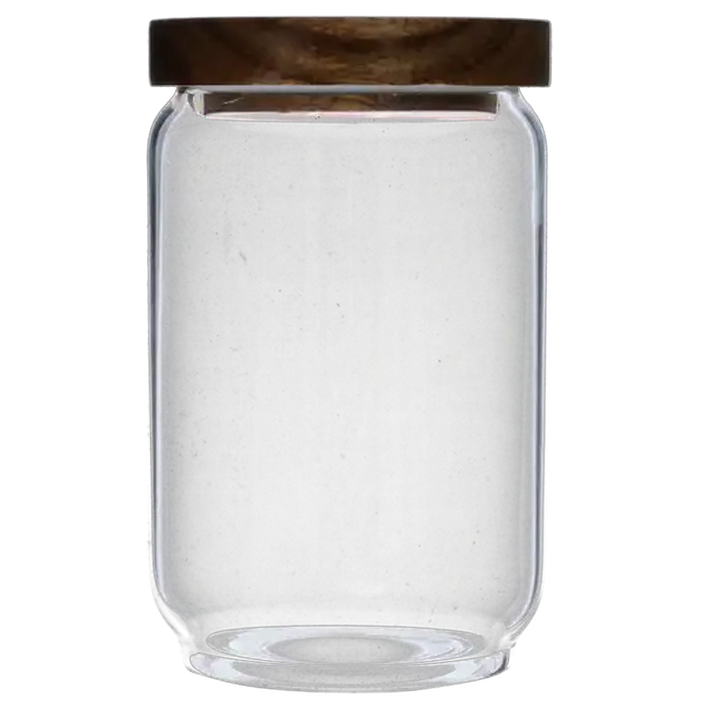 Image of Glass Canister with Acacia Lid 15cm