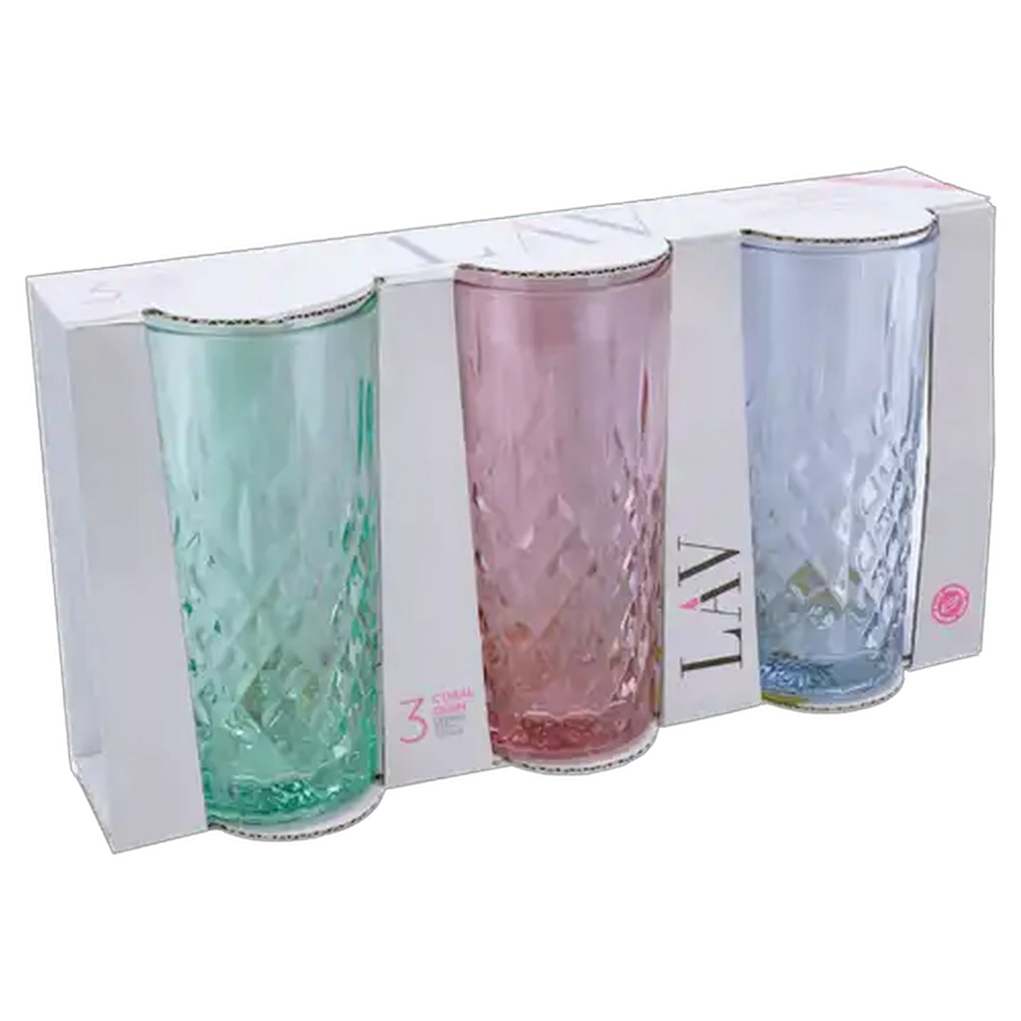 Image of LAV Coral Odin Hiball Glass 3 Piece Set