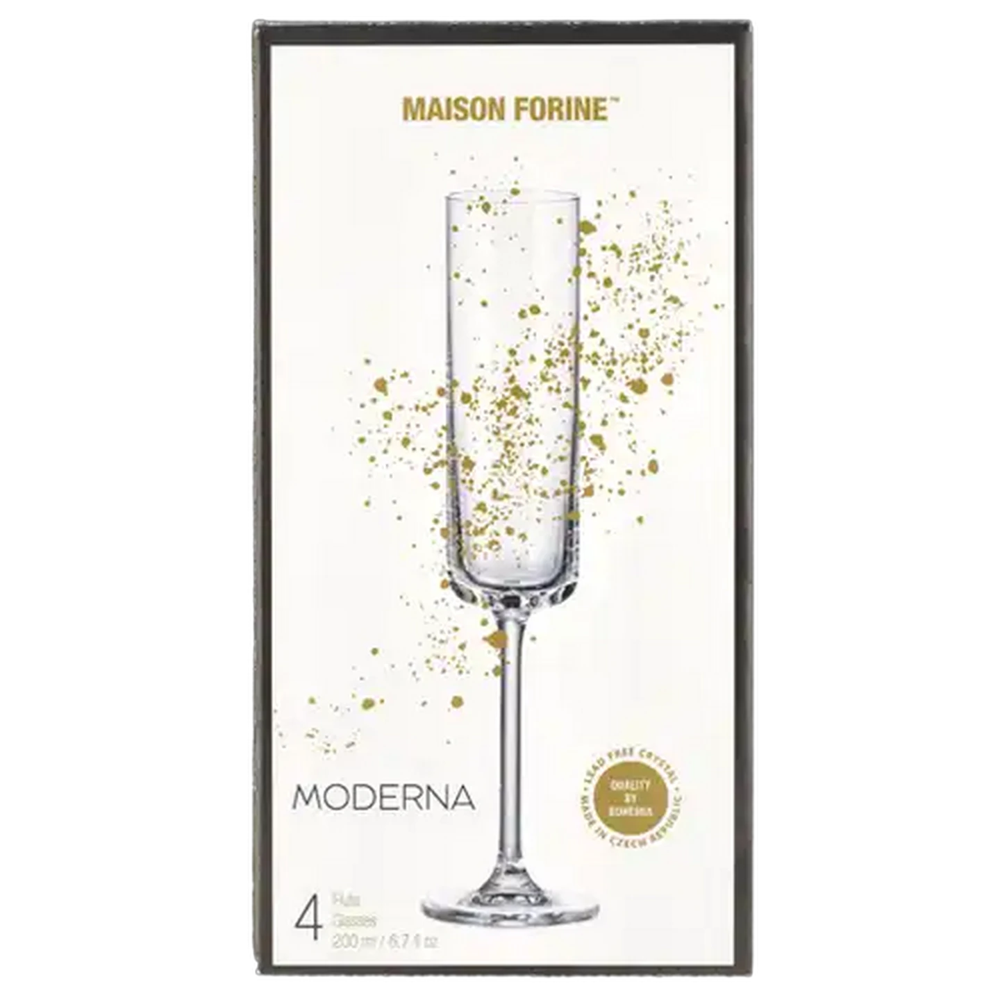 Image of Maison Forine Moderna Flute Glass 4 Piece Set