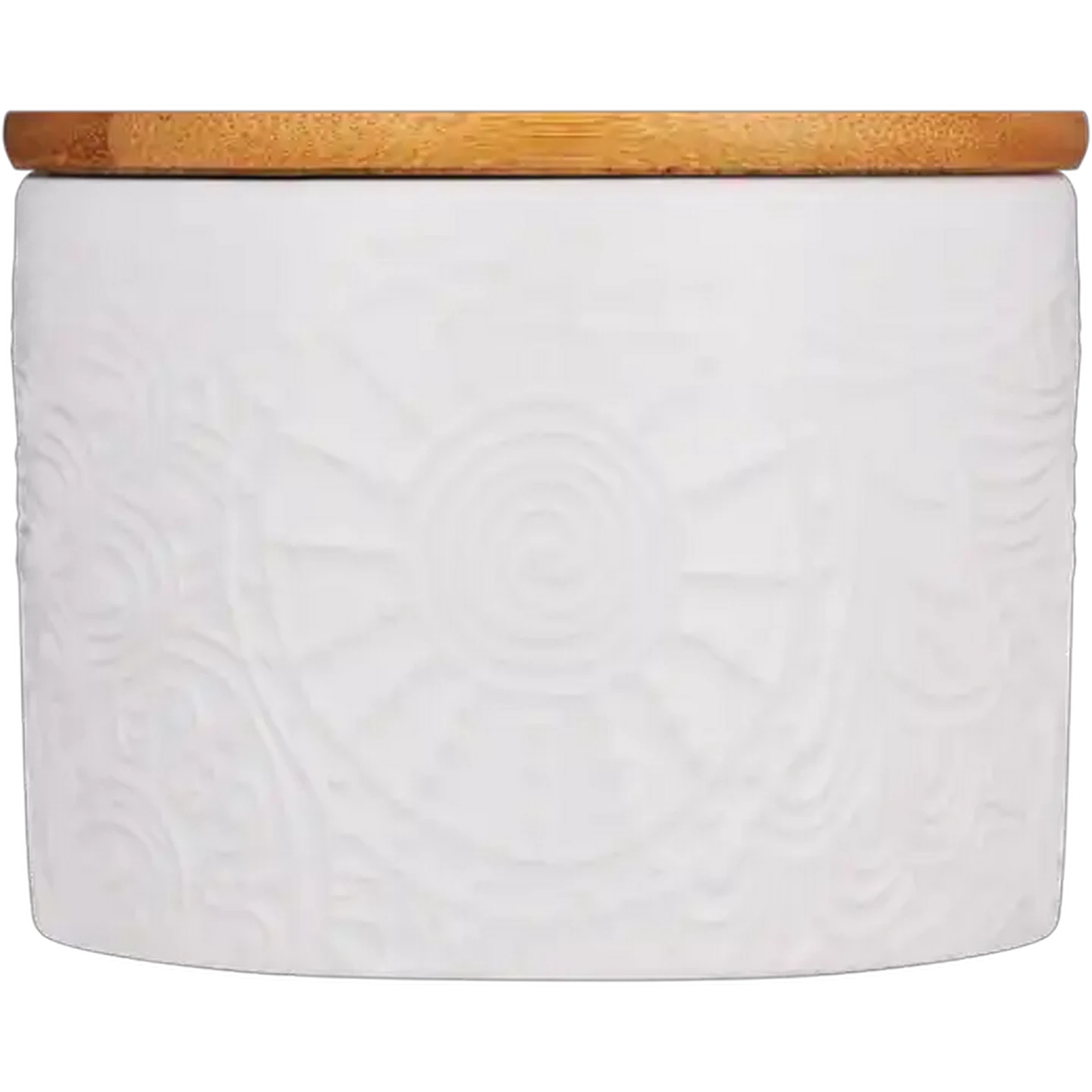 Image of Black or White Small Ceramic Canister 11 x 11 x 8cm (Colour May Vary)