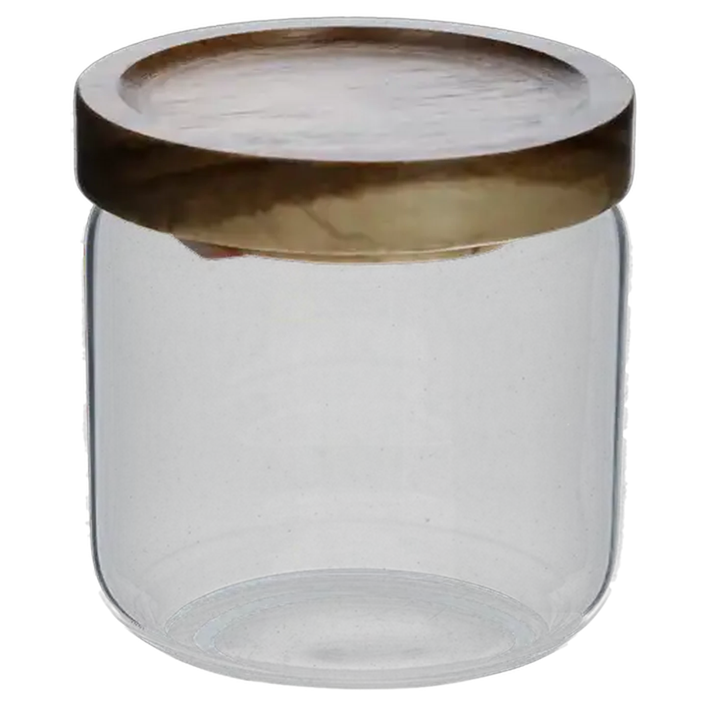 Image of Glass Canister with Acacia Lid 10cm