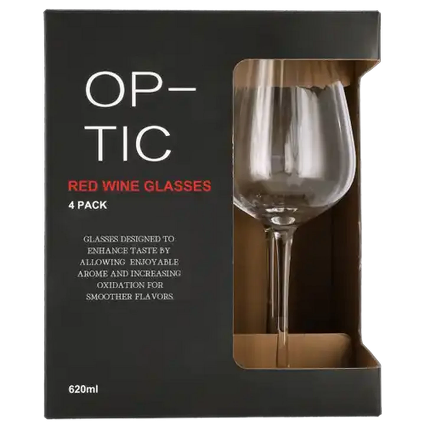 Image of Optic Red Wine Glass 4 Piece Set