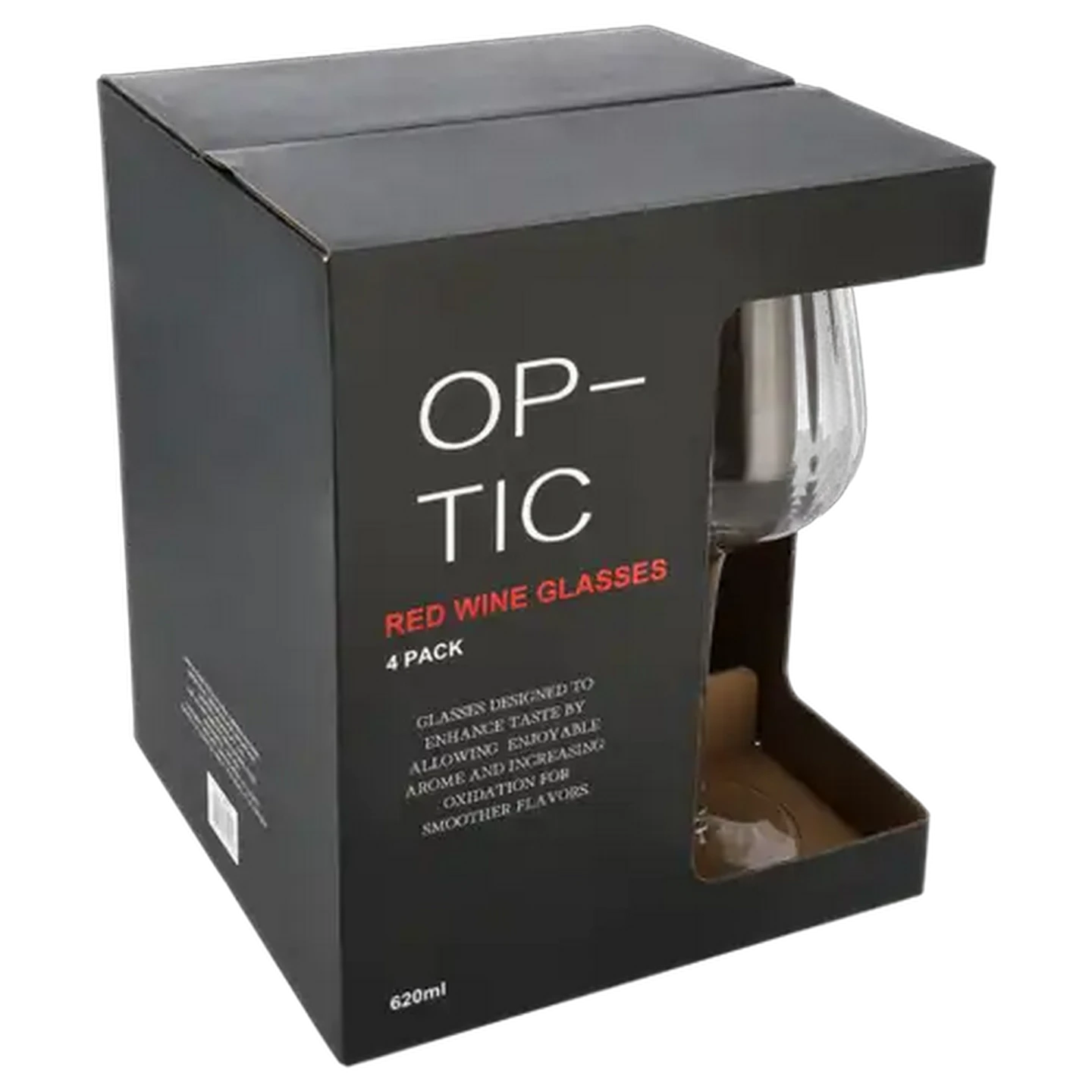 Image of Optic Red Wine Glass 4 Piece Set