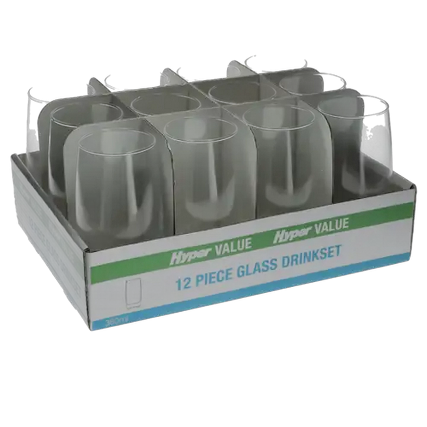 Image of Hyper Value Glass Drink Set 12 Piece Set