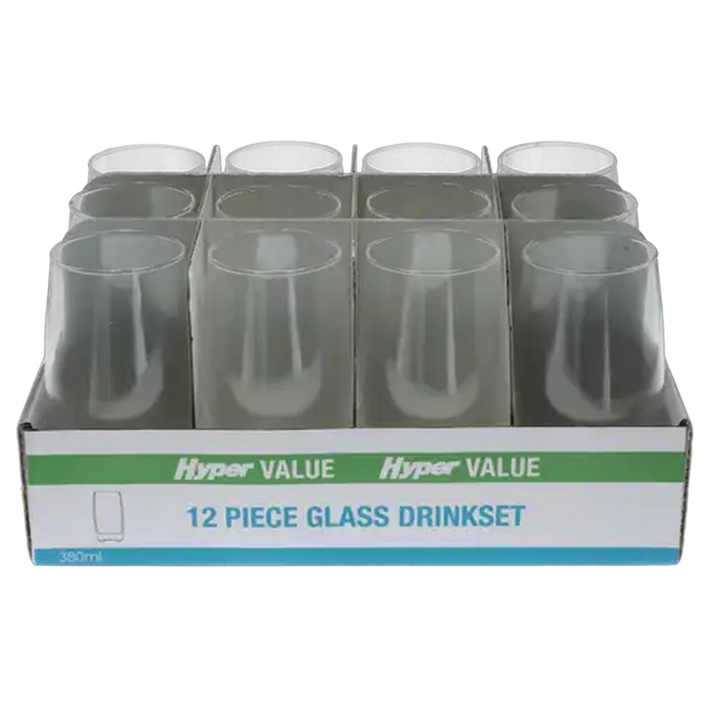 Image of Hyper Value Glass Drink Set 12 Piece Set