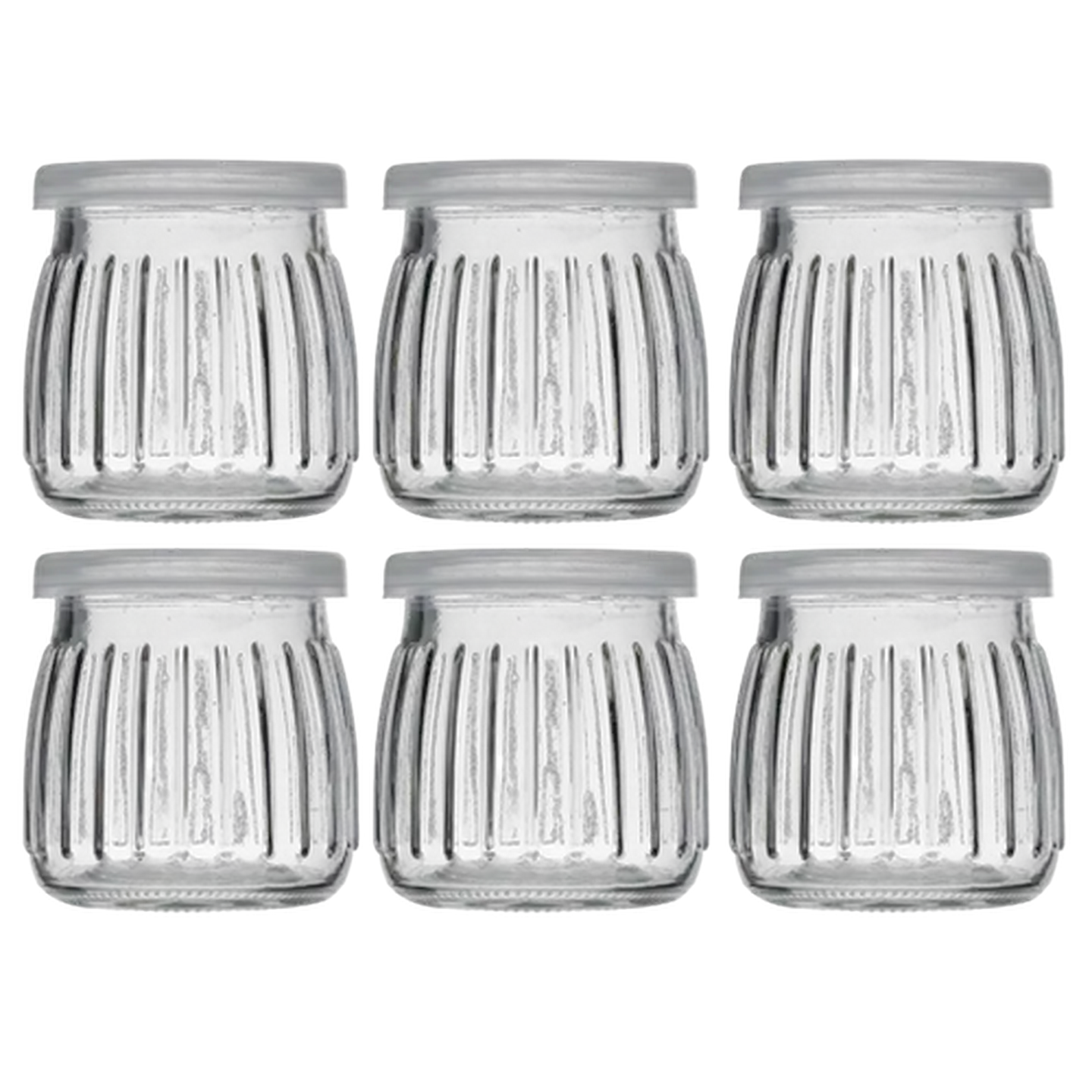 Image of Hyper Value Lined Glass Jar 200ml 6 Pack