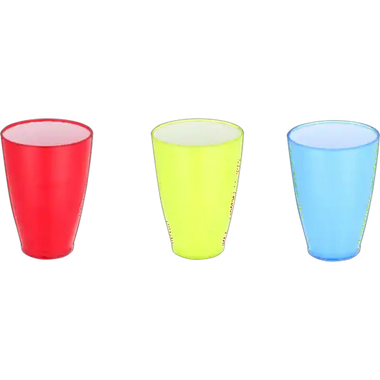 Image of 2 Tone Lime Tumbler Glass 370ml (Colour May Vary)