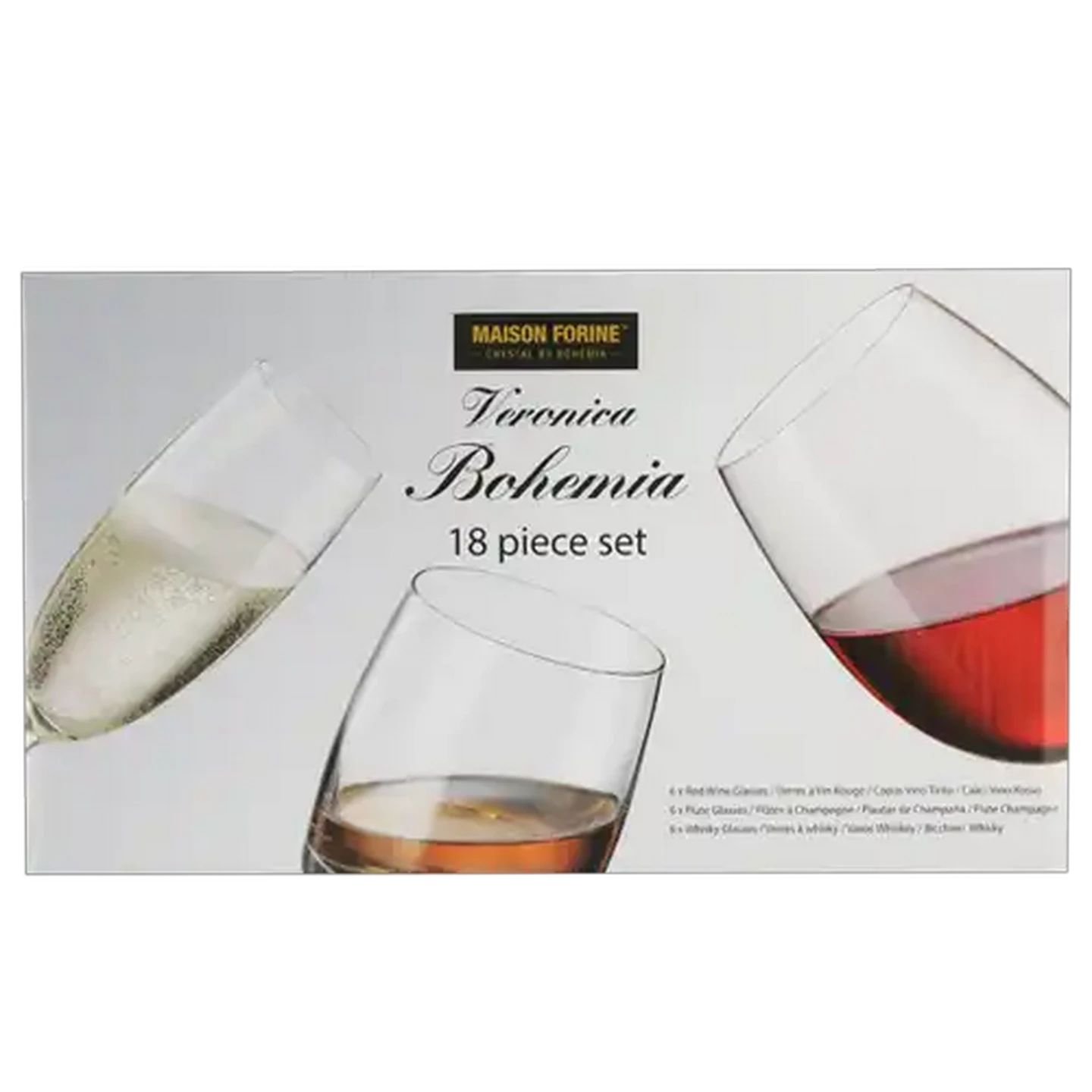Image of Maison Forine Veronica Bohemia Glass 18 Piece Set