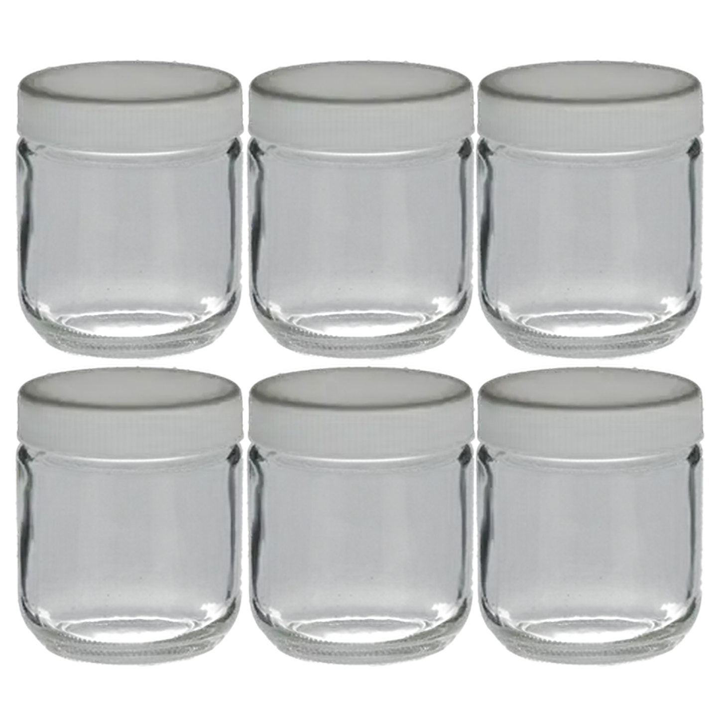Image of Hyper Value Plain Glass Jar 200ml 6 Pack
