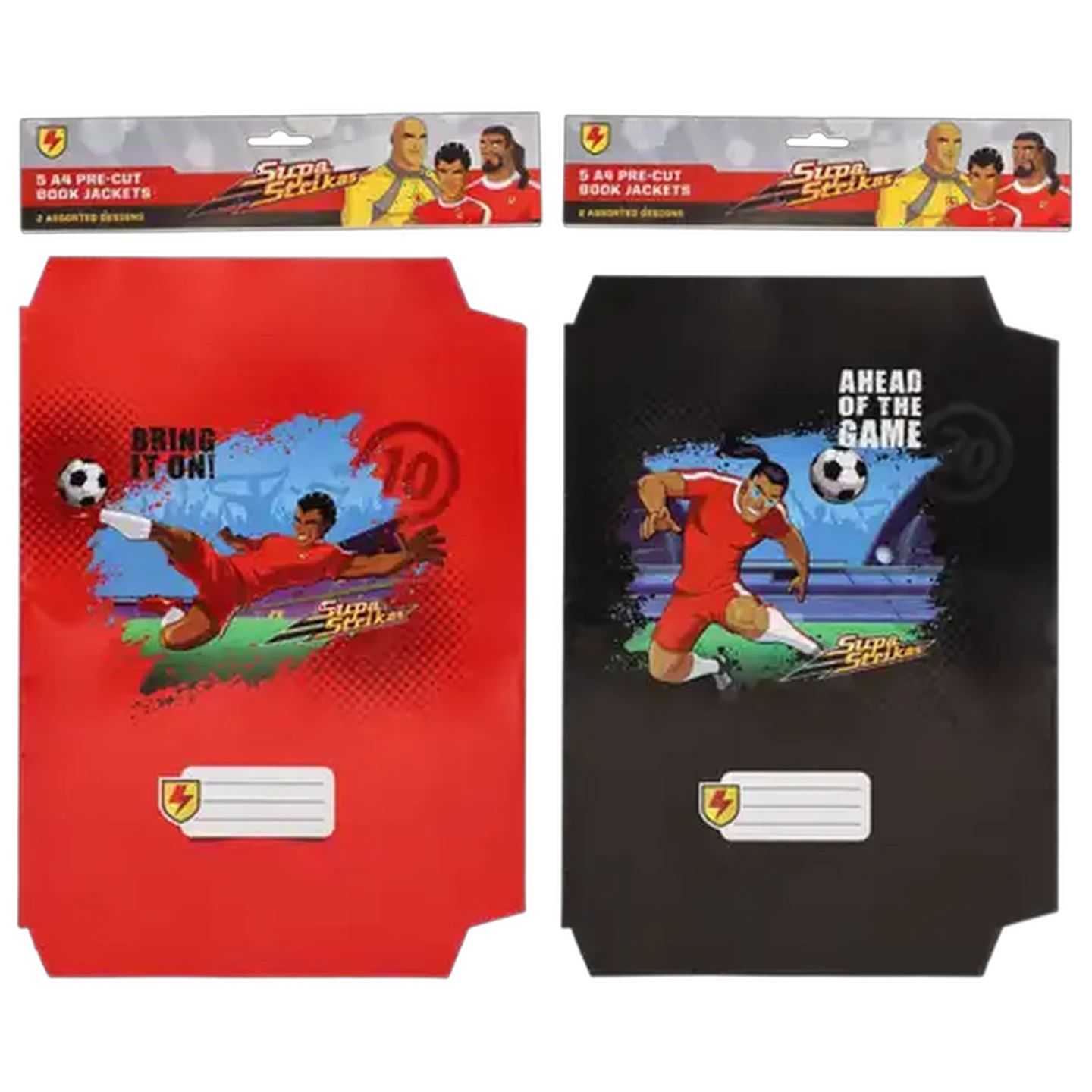 Image of Supa Strikas A4 Book Jackets 5 Piece (Design May Vary)