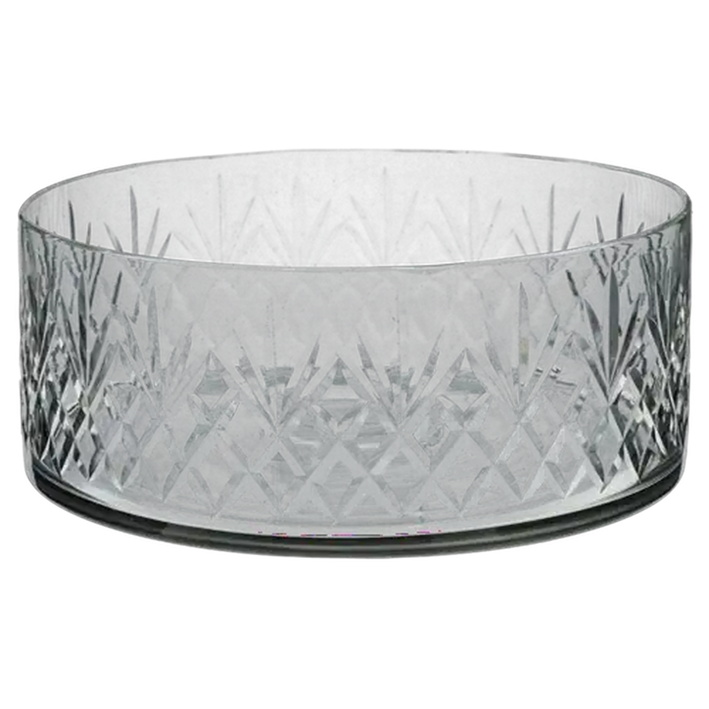 Image of Diamond Cut Bowl Glass 25cm