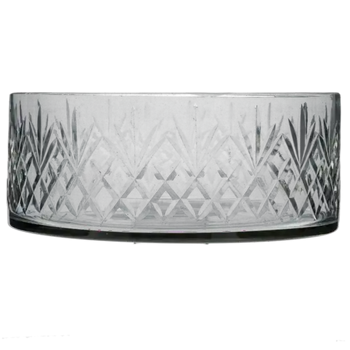 Image of Diamond Cut Bowl Glass 25cm