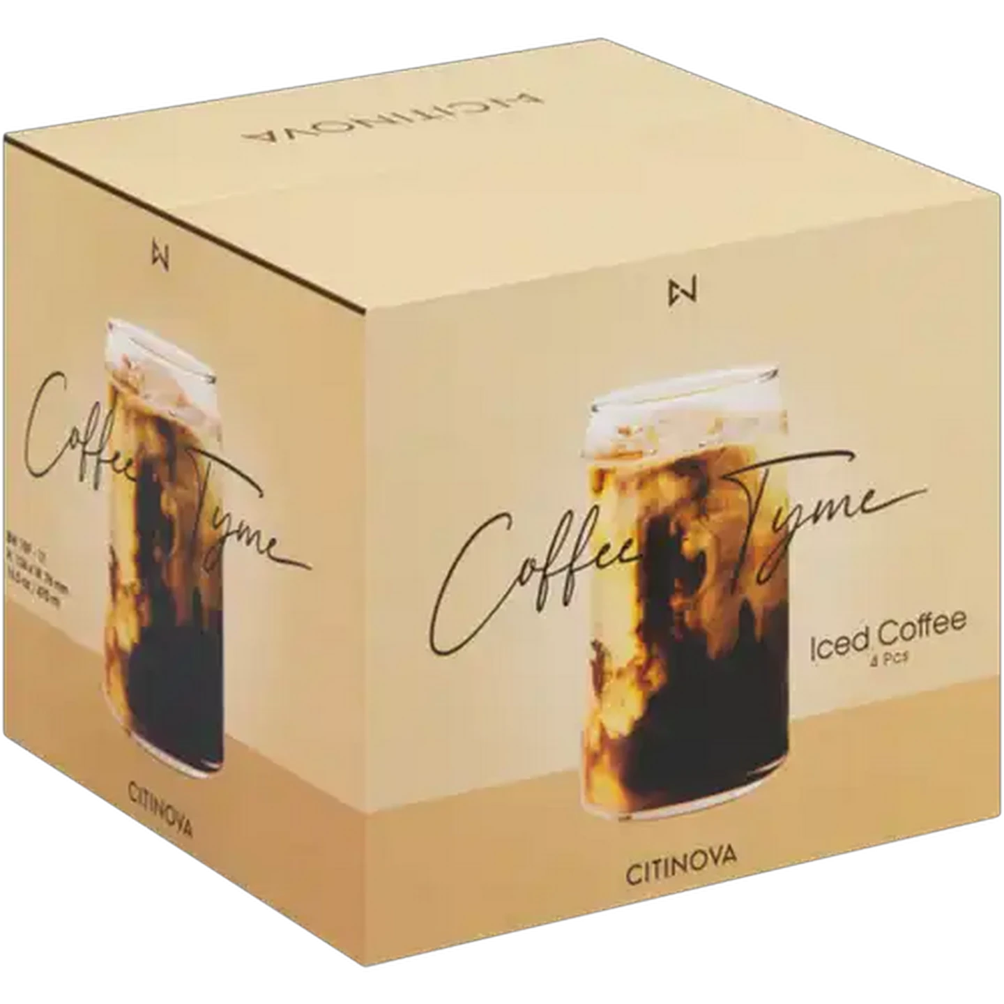 Image of Citinova Coffee Tyme Glass Can 4-Pack