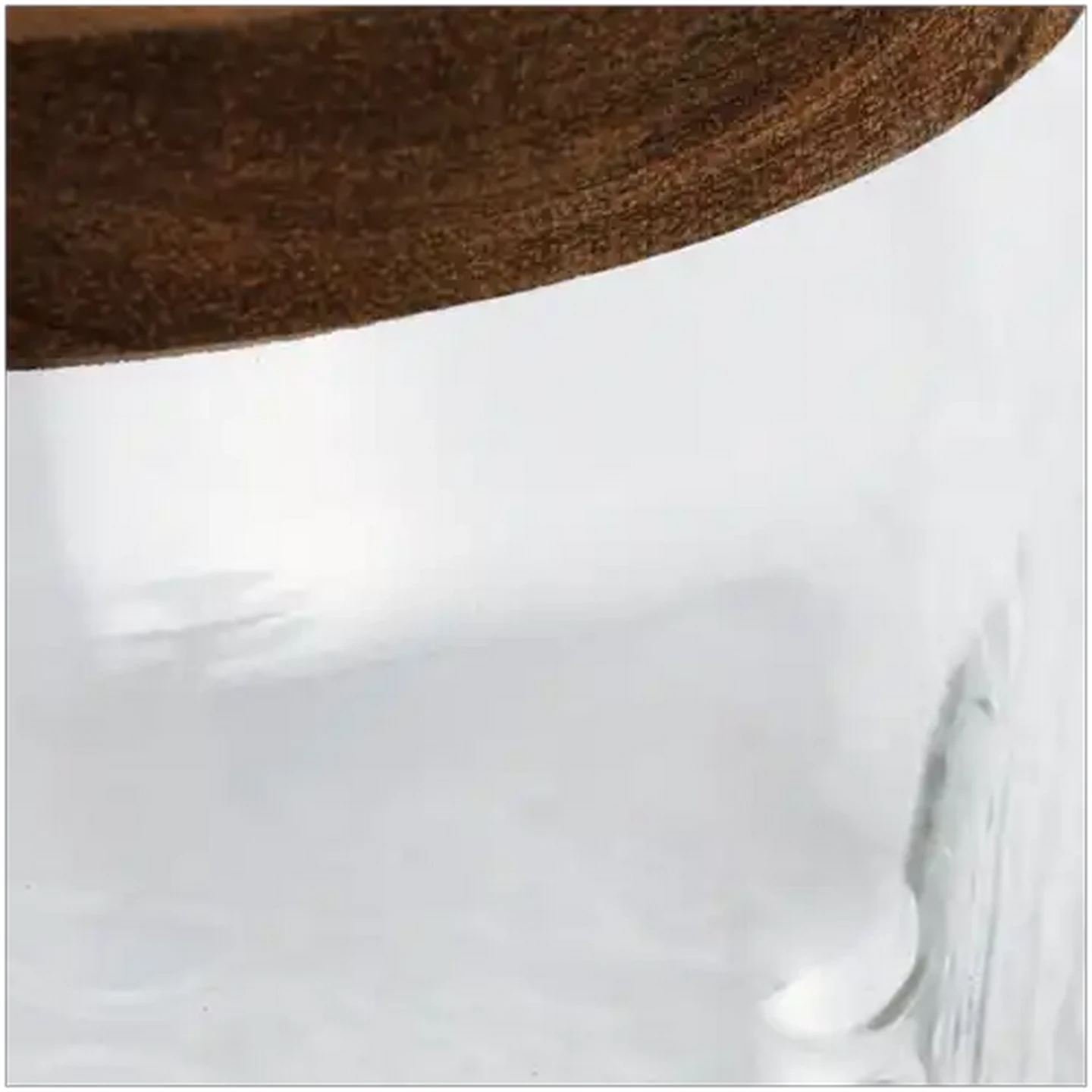 Image of Embossed Square Glass Canister 21cm