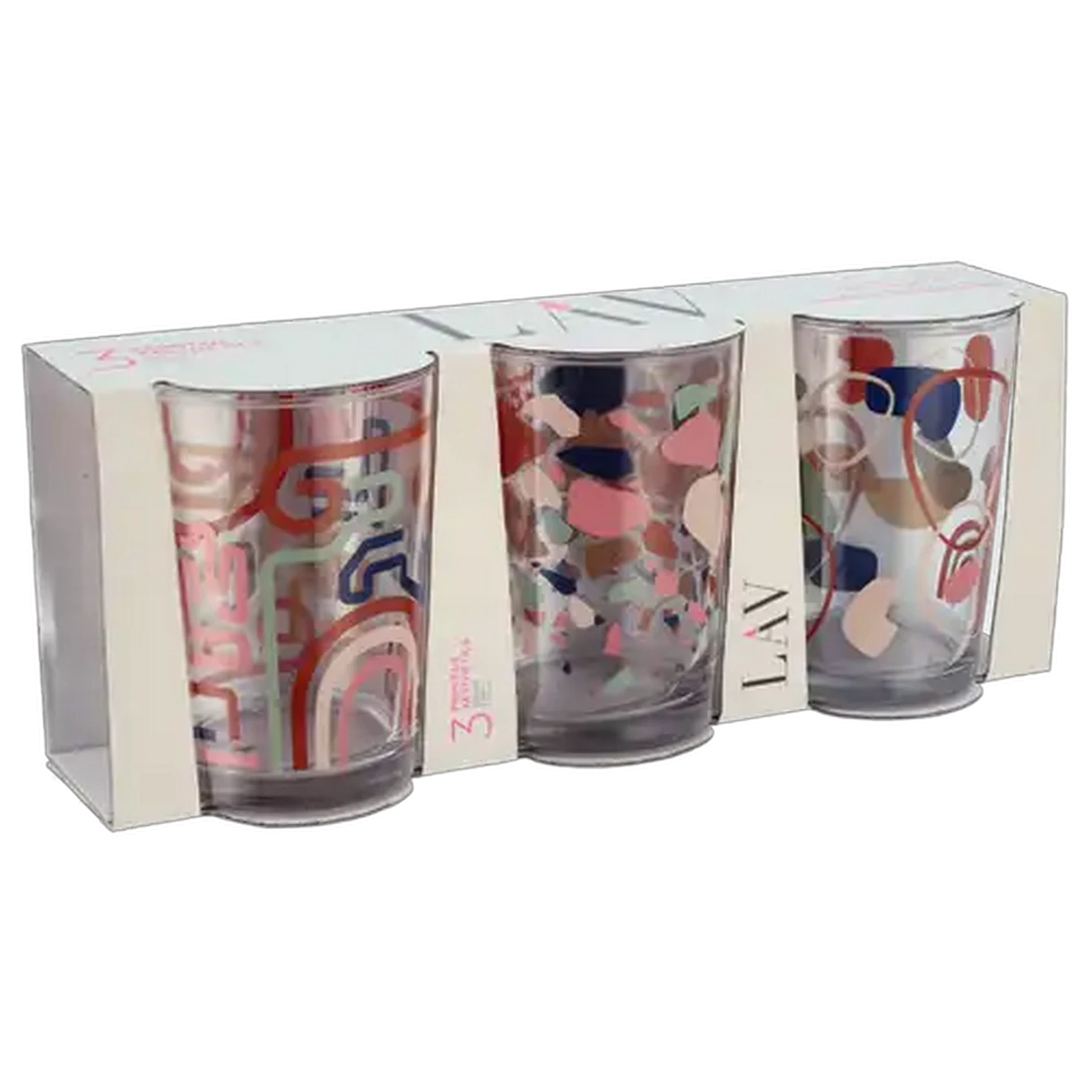 Image of LAV Primitive Aesthetics Hi Ball Glass 3 Piece Set