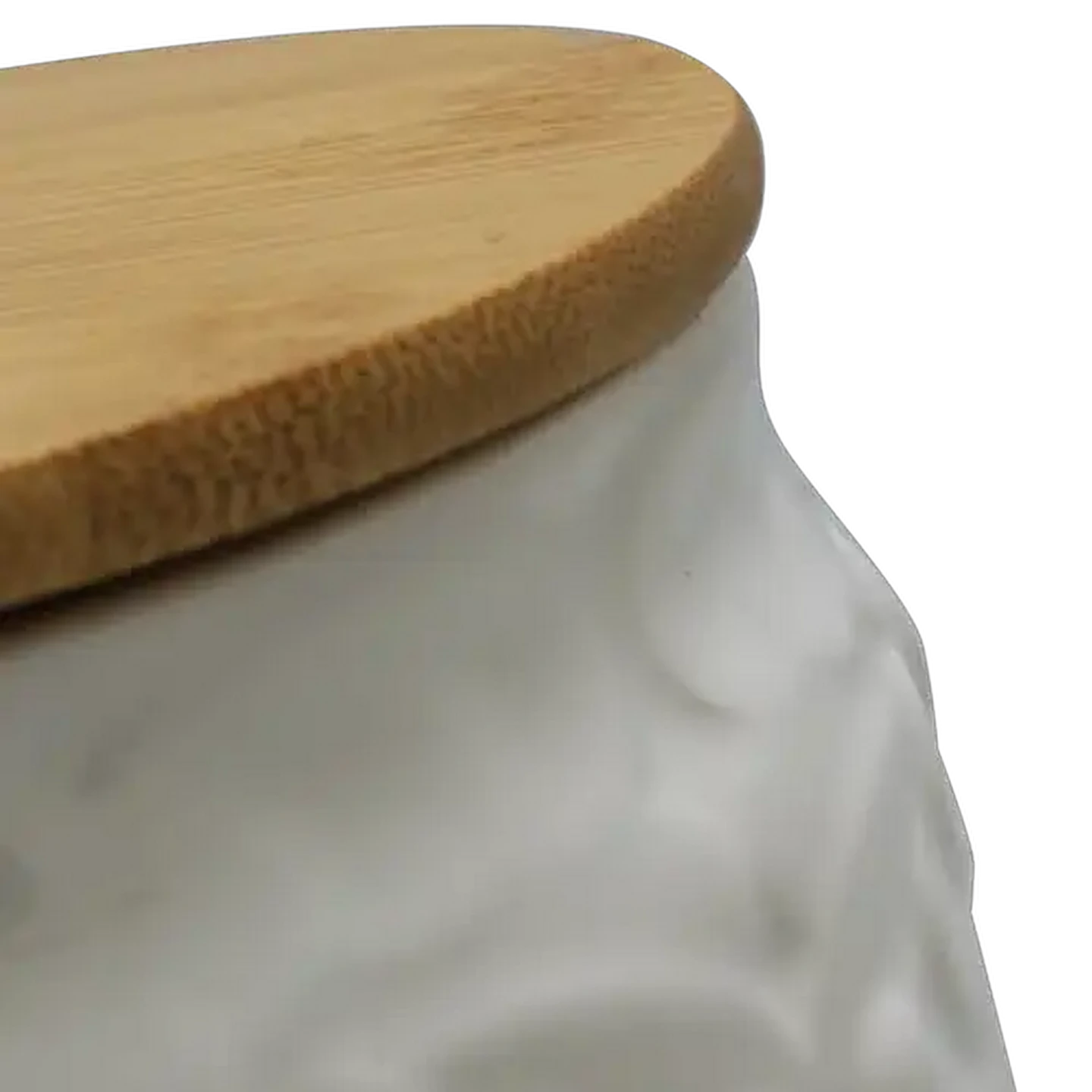 Image of Rosie White Medium Ceramic Canister 11 x 13.5cm