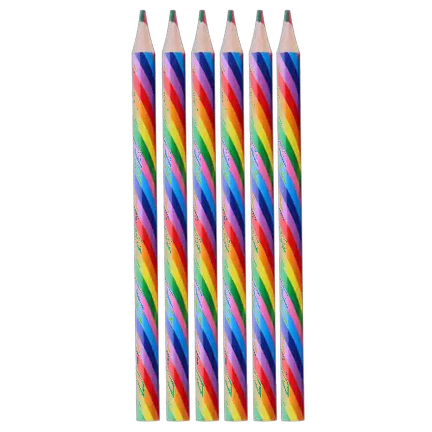 Image of Rainbow Jumbo Pencil Crayons 6-Pack