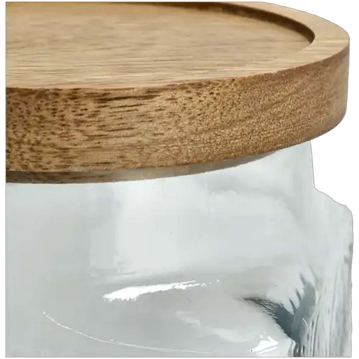 Image of Embossed Square Glass Canister 25cm